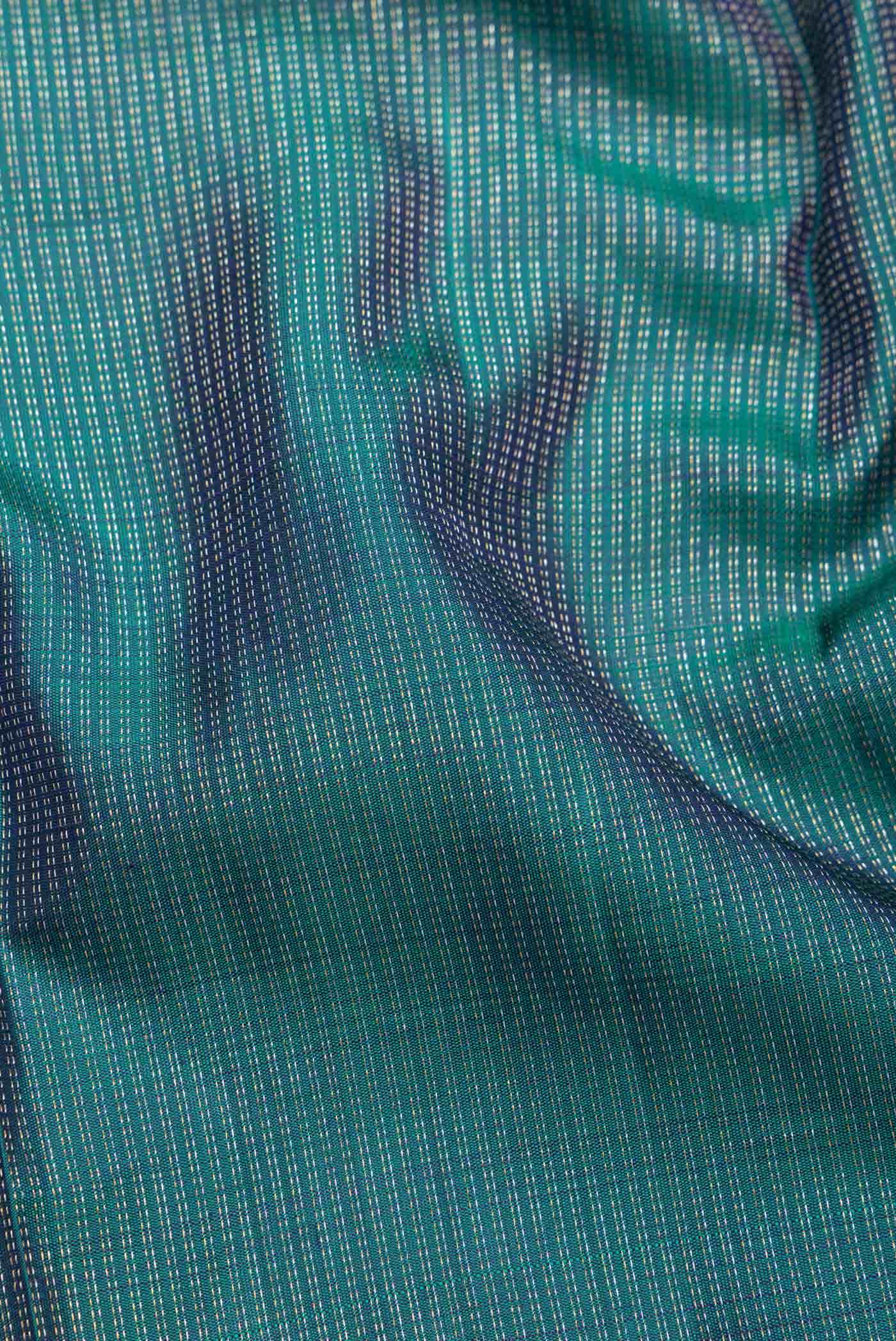 Green Dual Tone Kanchipuram Silk Saree
