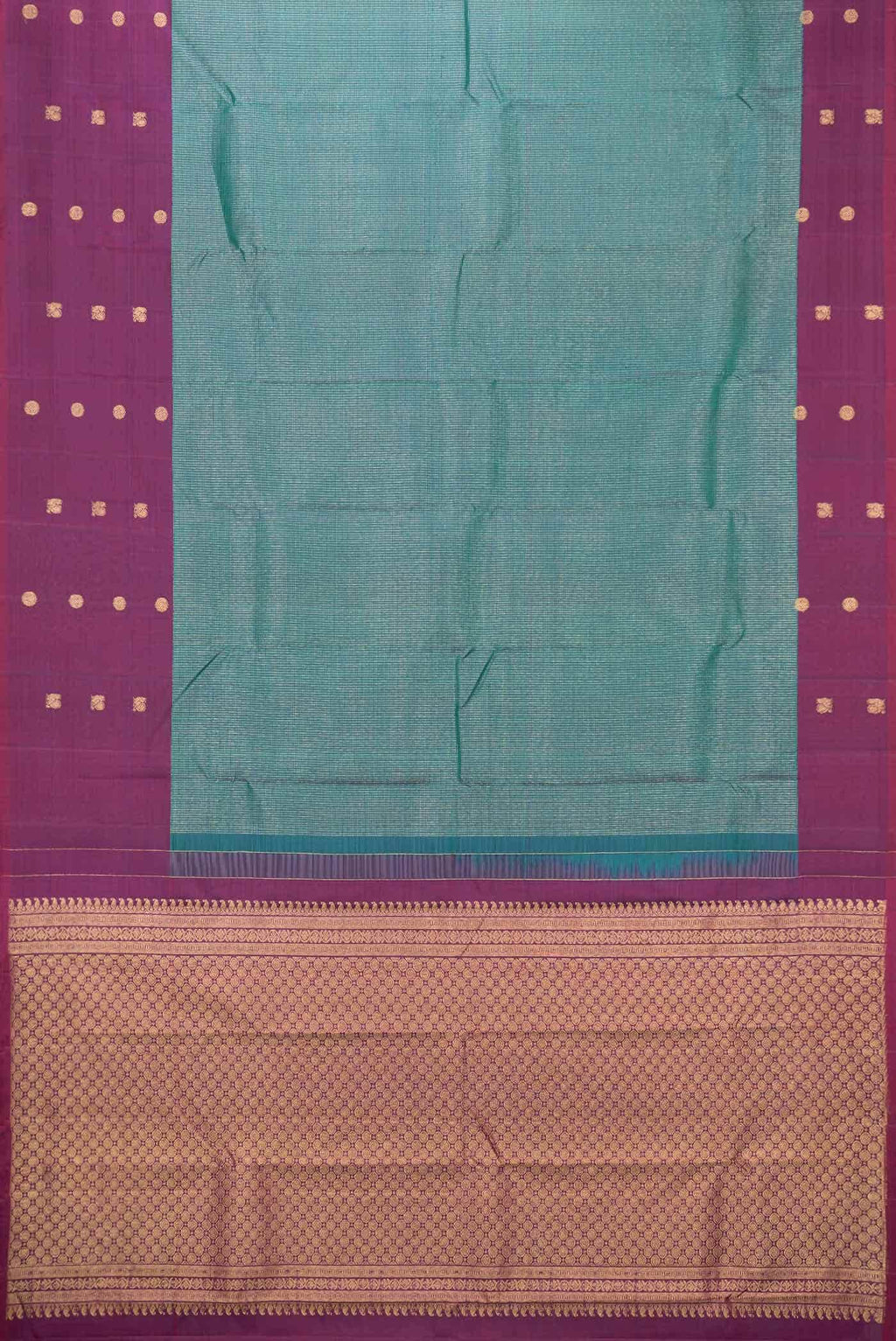 Green Dual Tone Kanchipuram Silk Saree