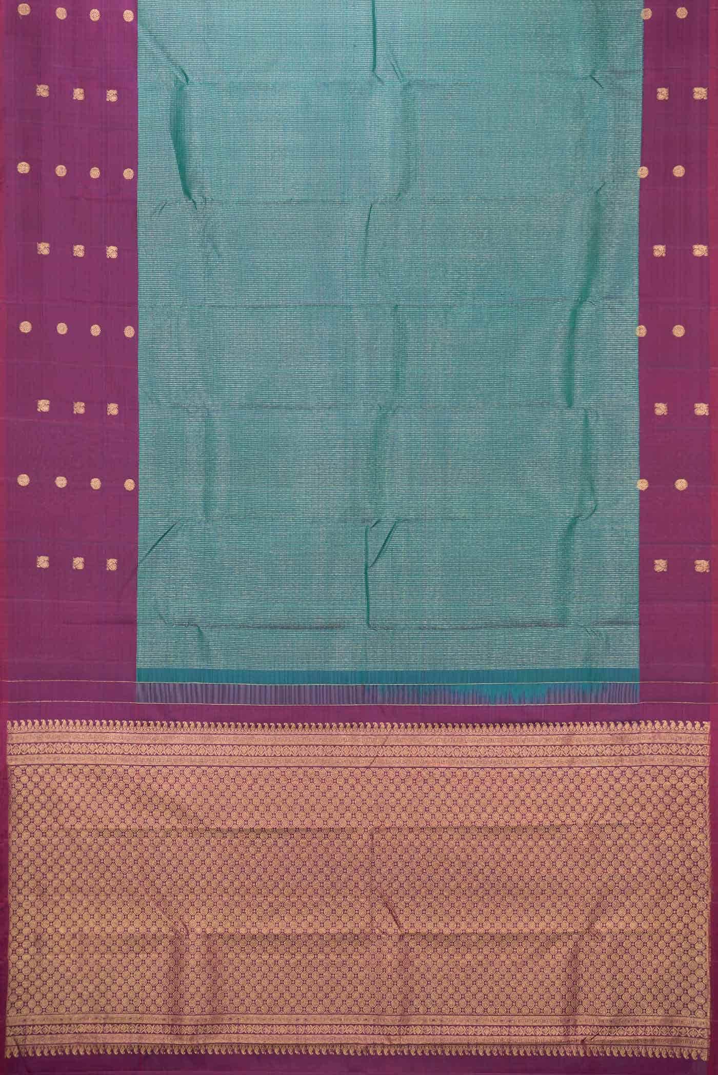 Green Dual Tone Kanchipuram Silk Saree