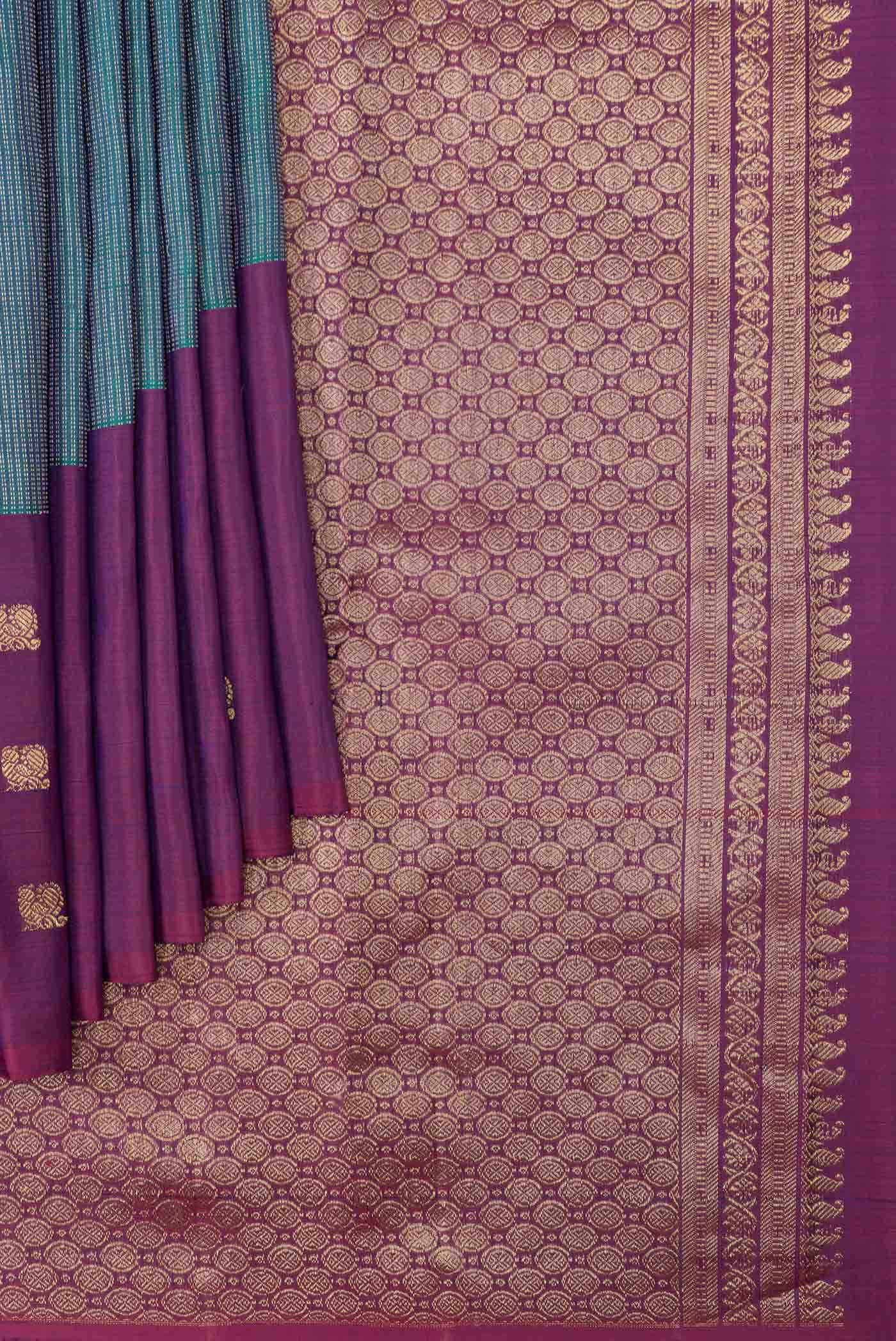 Green Dual Tone Kanchipuram Silk Saree