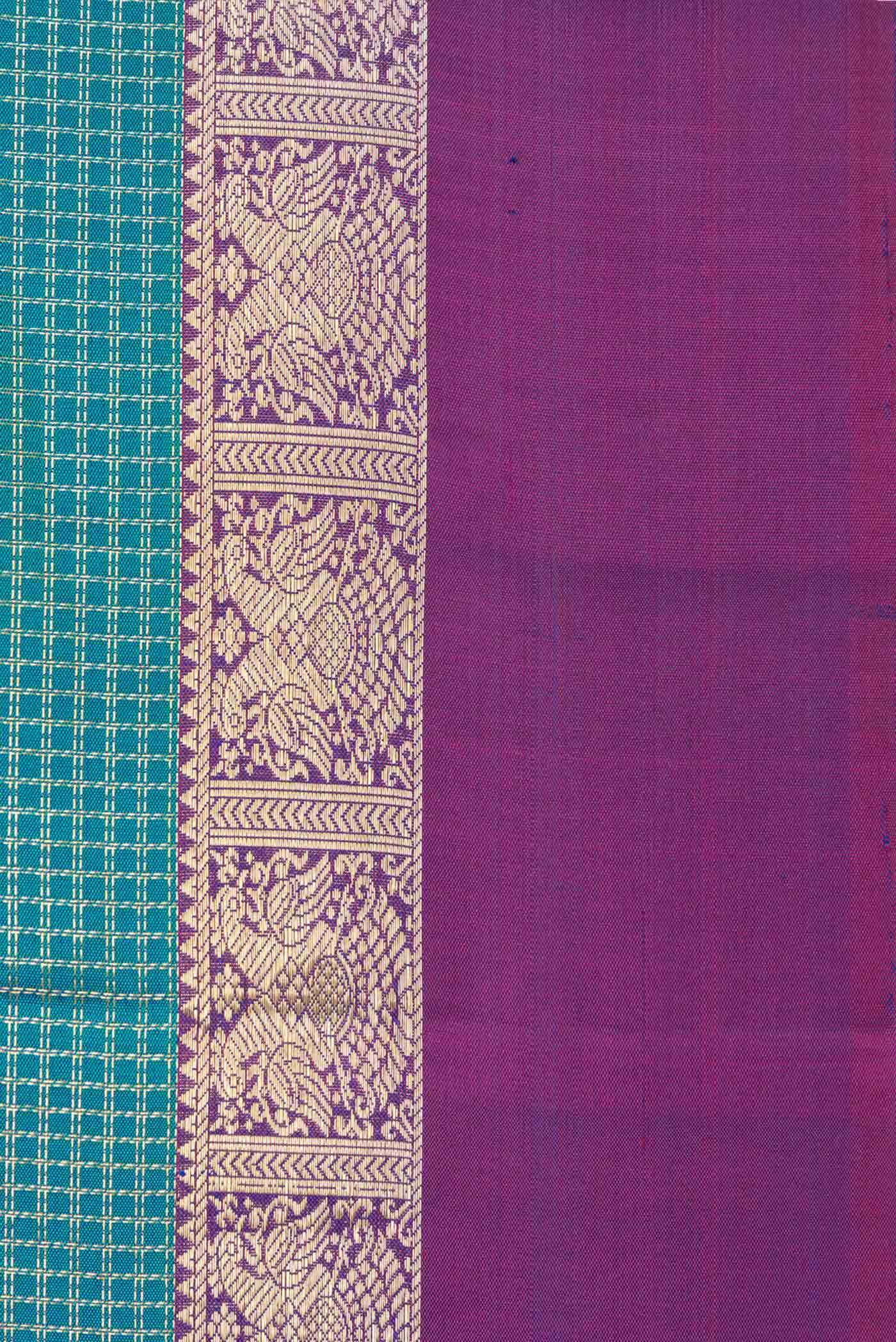 Green Dual Tone Kanchipuram Silk Saree