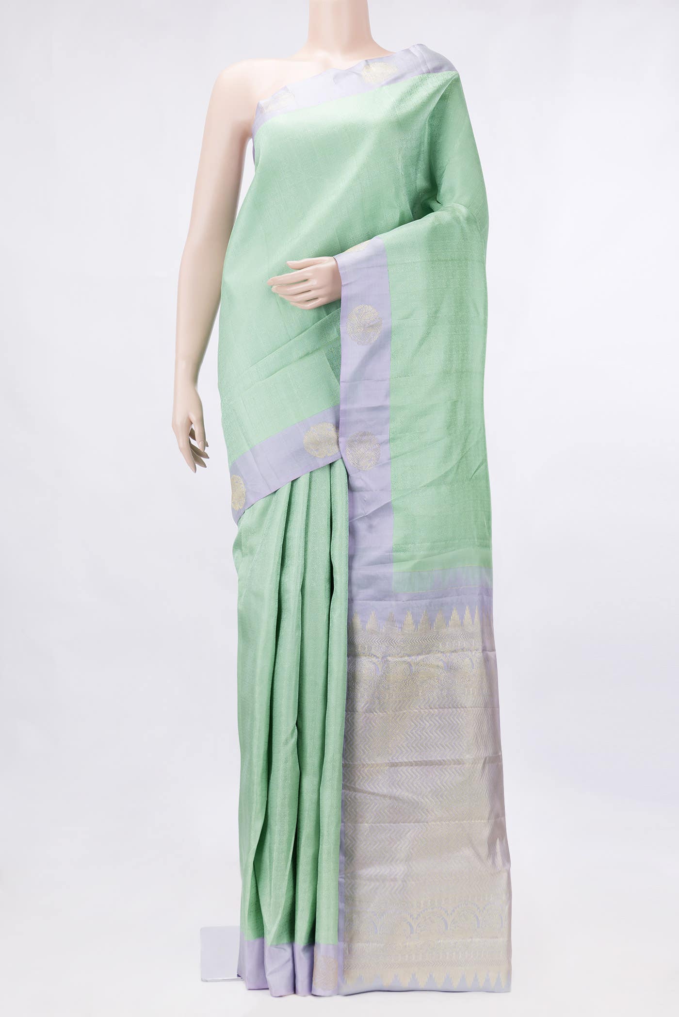 Green Dual Tone Kanchipuram Silk Saree