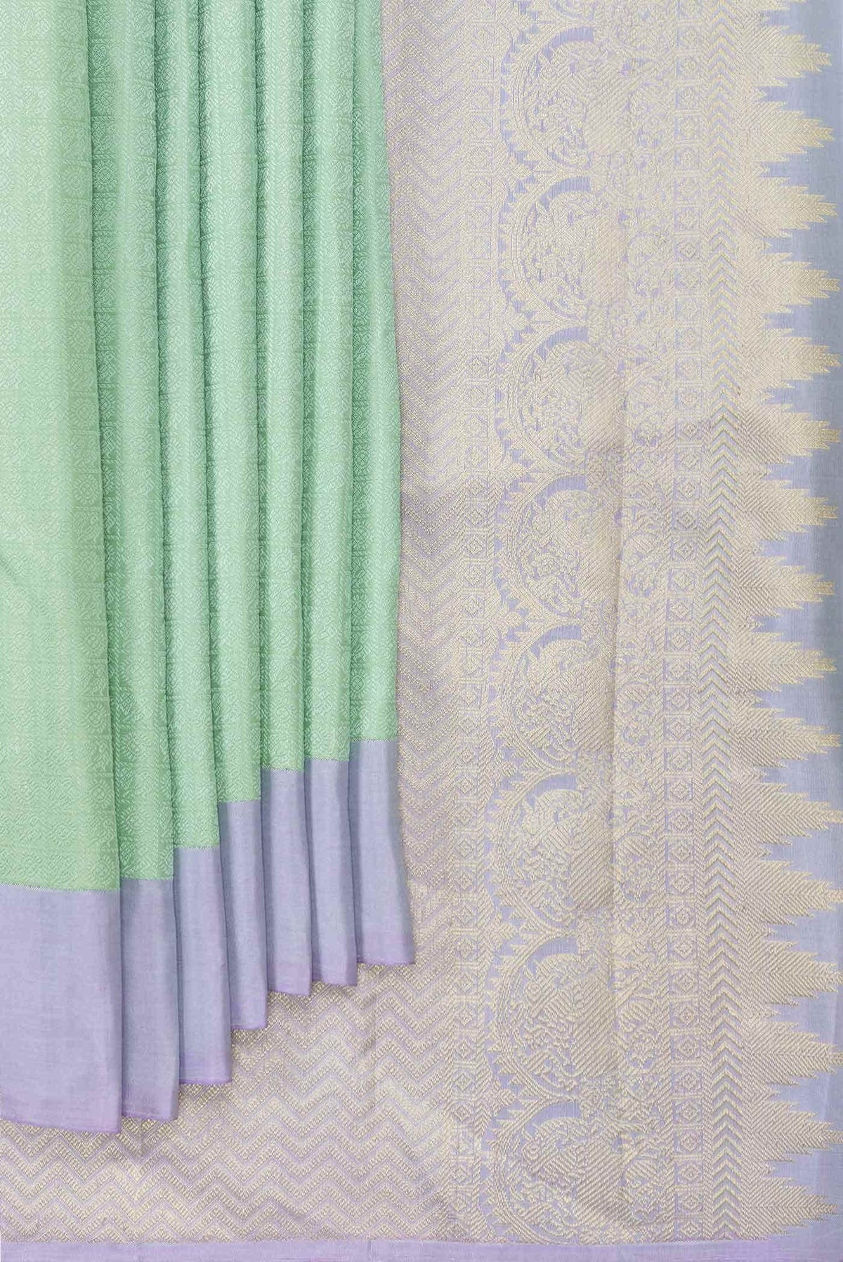 Green Dual Tone Kanjivaram Silk Saree