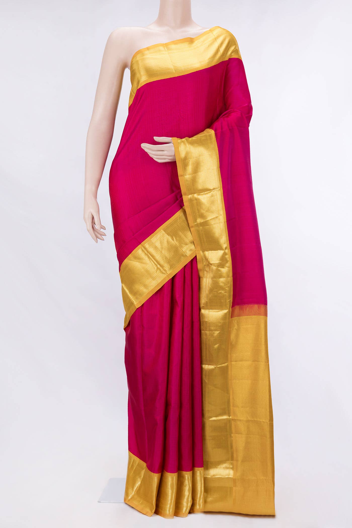 Pink Dual Tone Kanchipuram Silk Saree