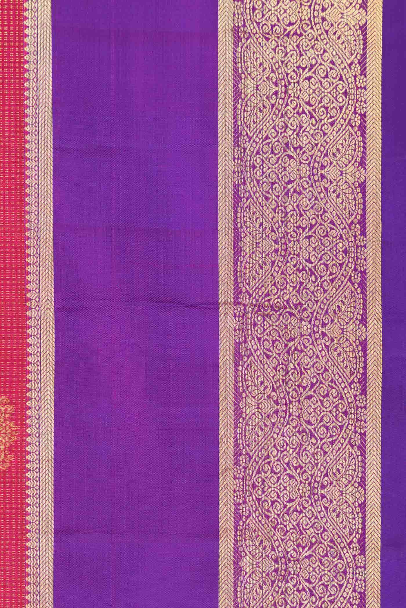Red Dual Tone Kanchipuram Silk Saree