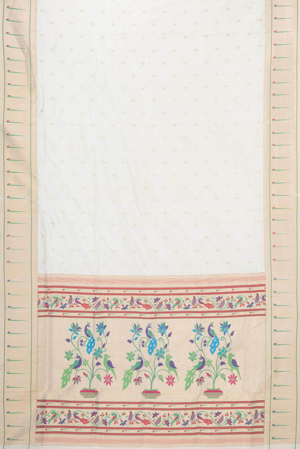 Light Green Paithani Silk Saree