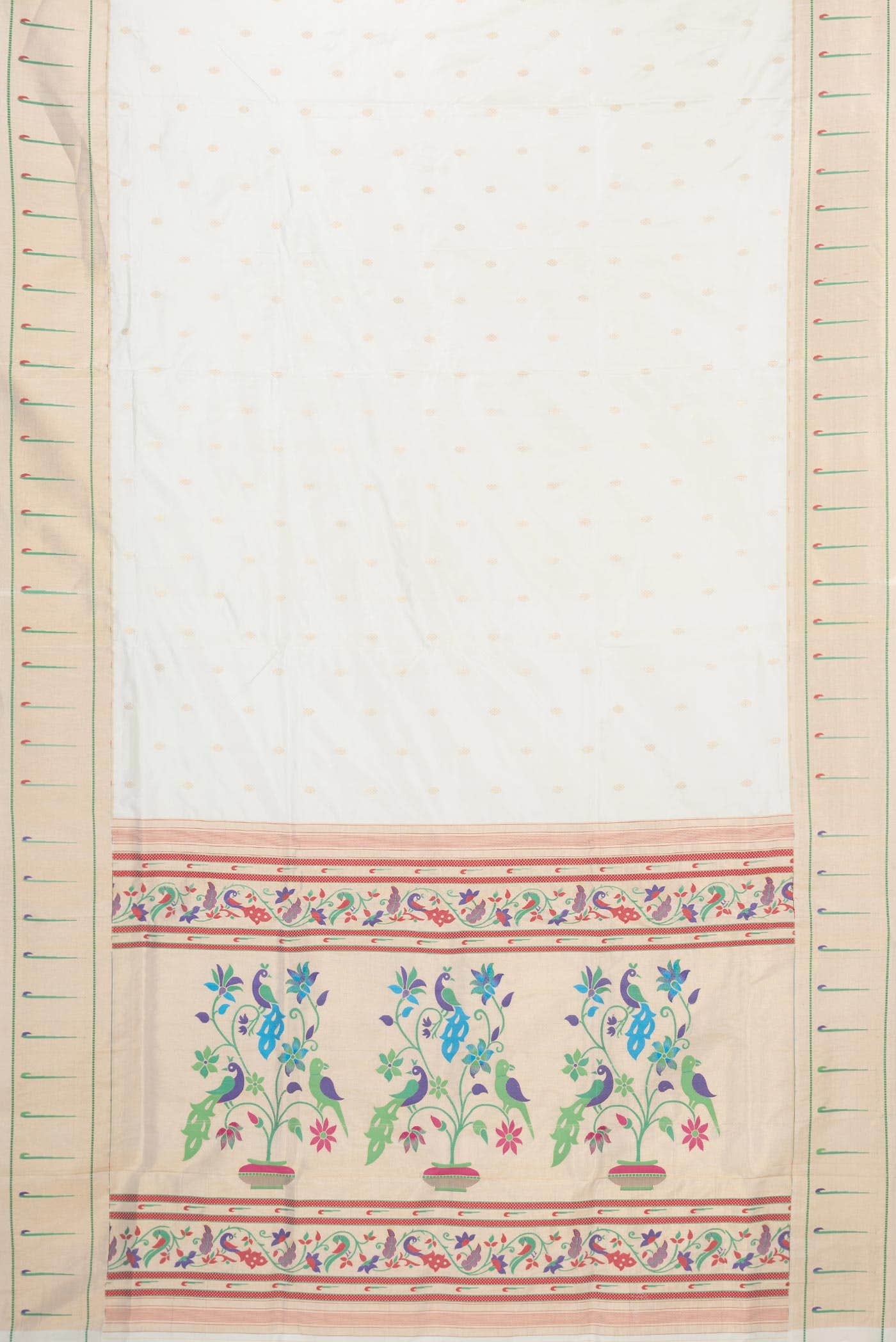 Light Green Paithani Silk Saree