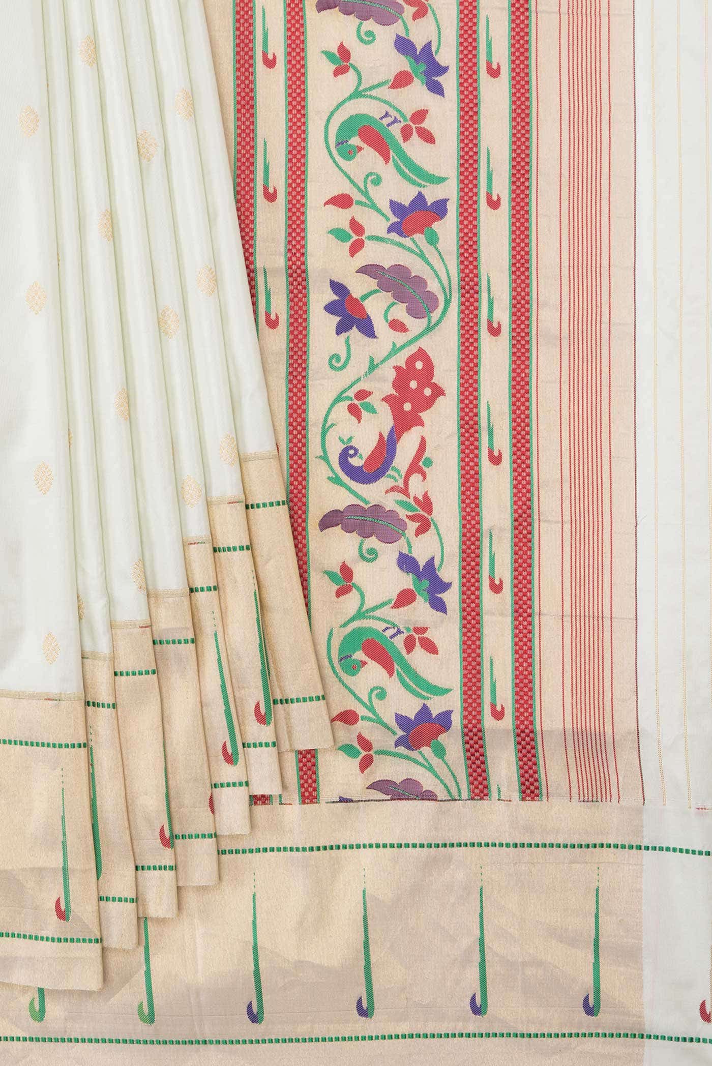 Light Green Paithani Silk Saree