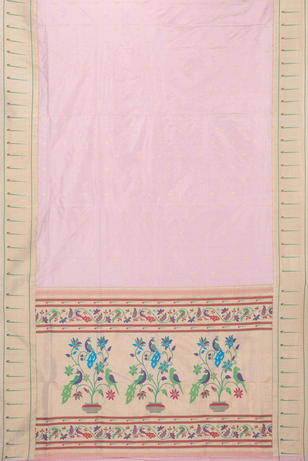Pink Paithani Silk Saree