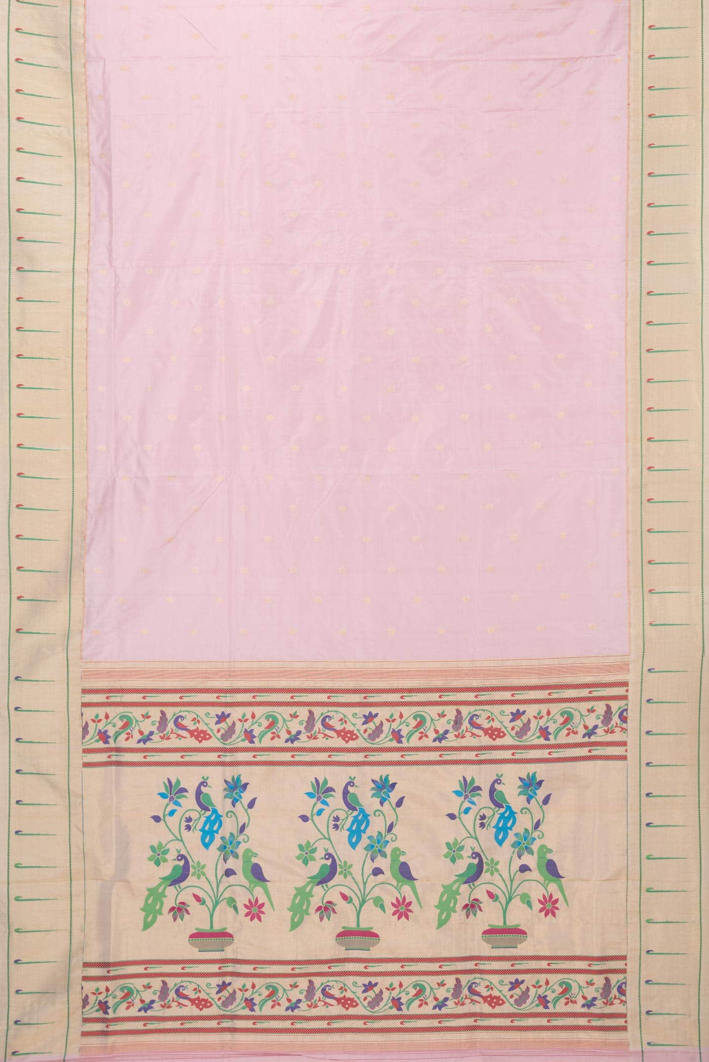 Pink Paithani Silk Saree