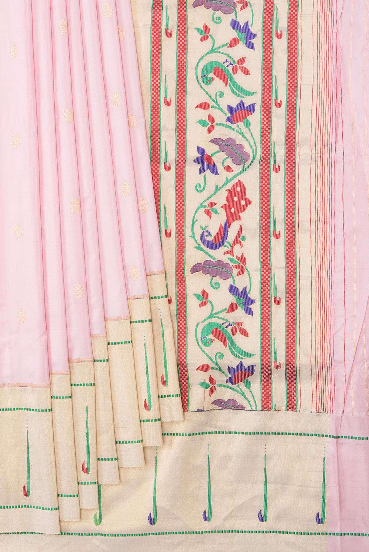 Pink Paithani Silk Saree