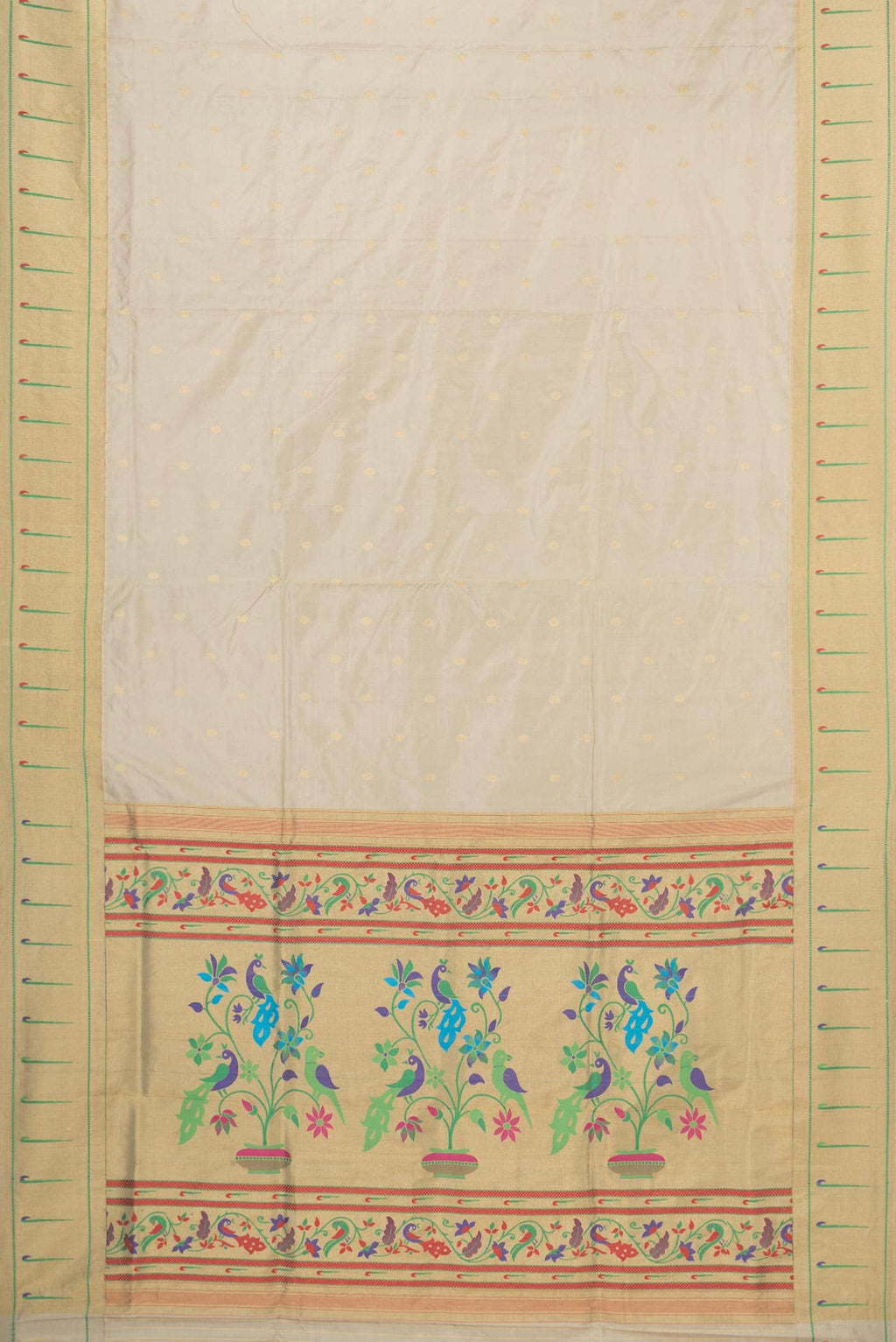 Light Green Paithani Silk Saree