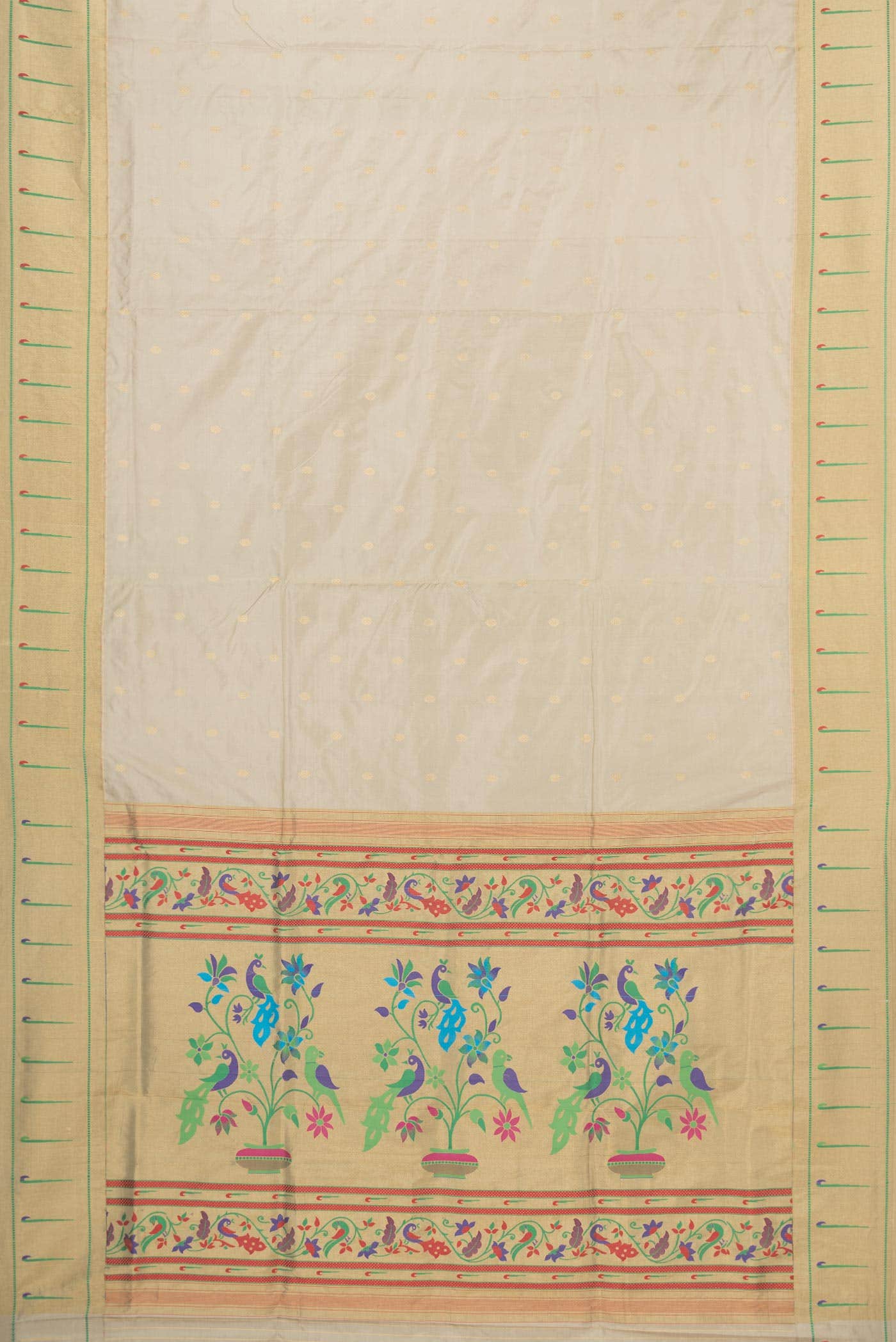 Light Green Paithani Silk Saree