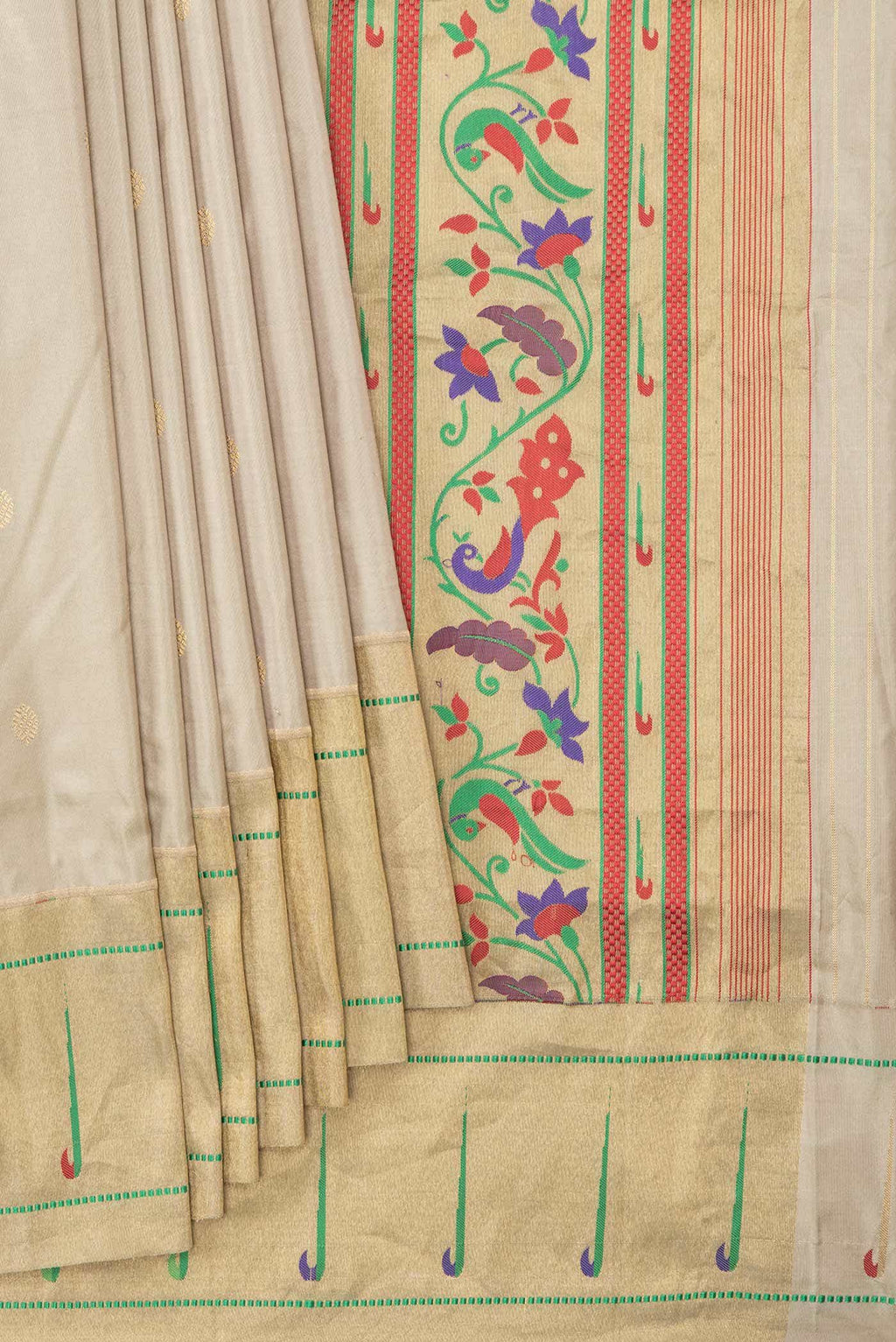 Light Green Paithani Silk Saree