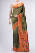 Green Dual Tone Paithani Silk Saree