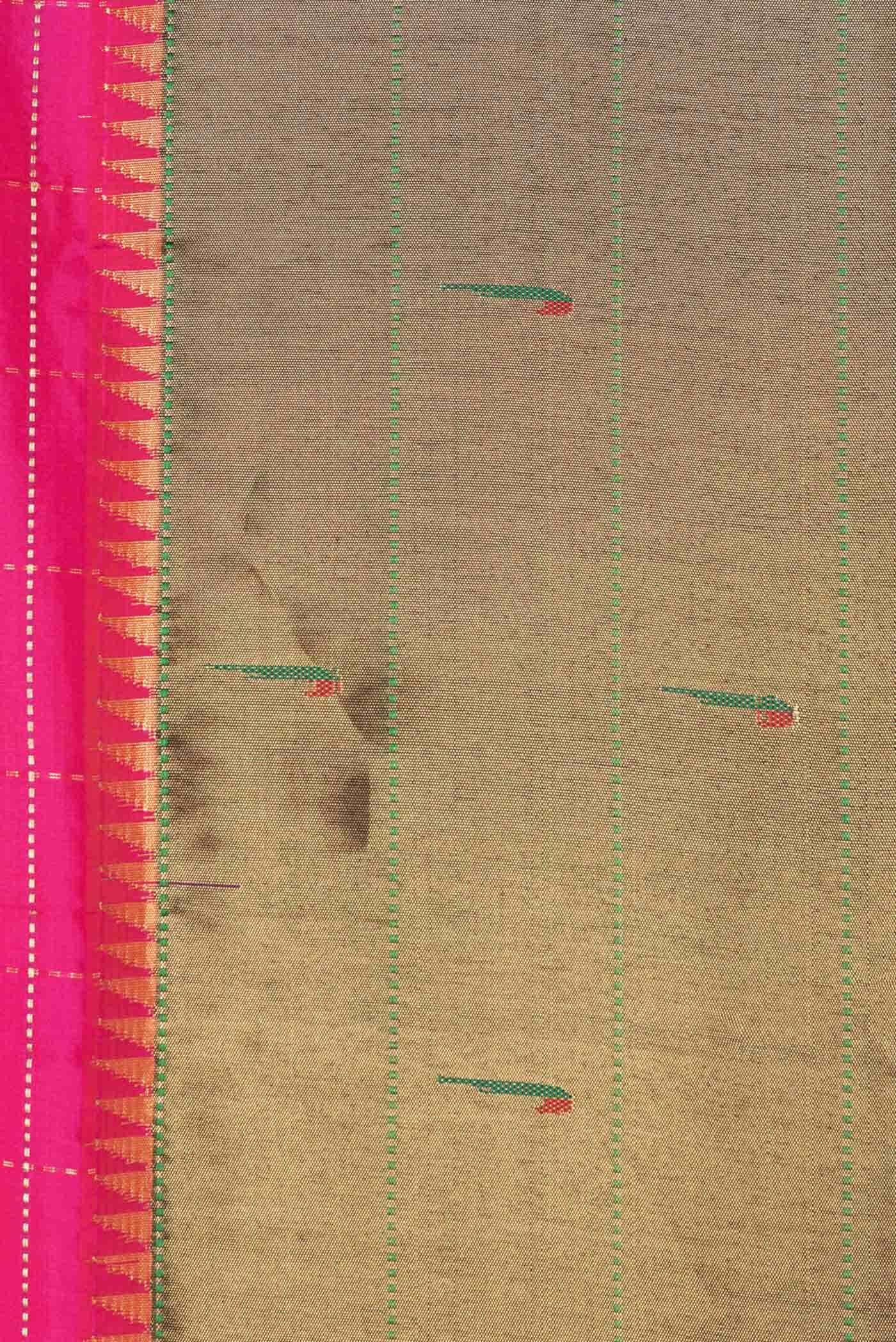 Pink Dual Tone Paithani Silk Saree