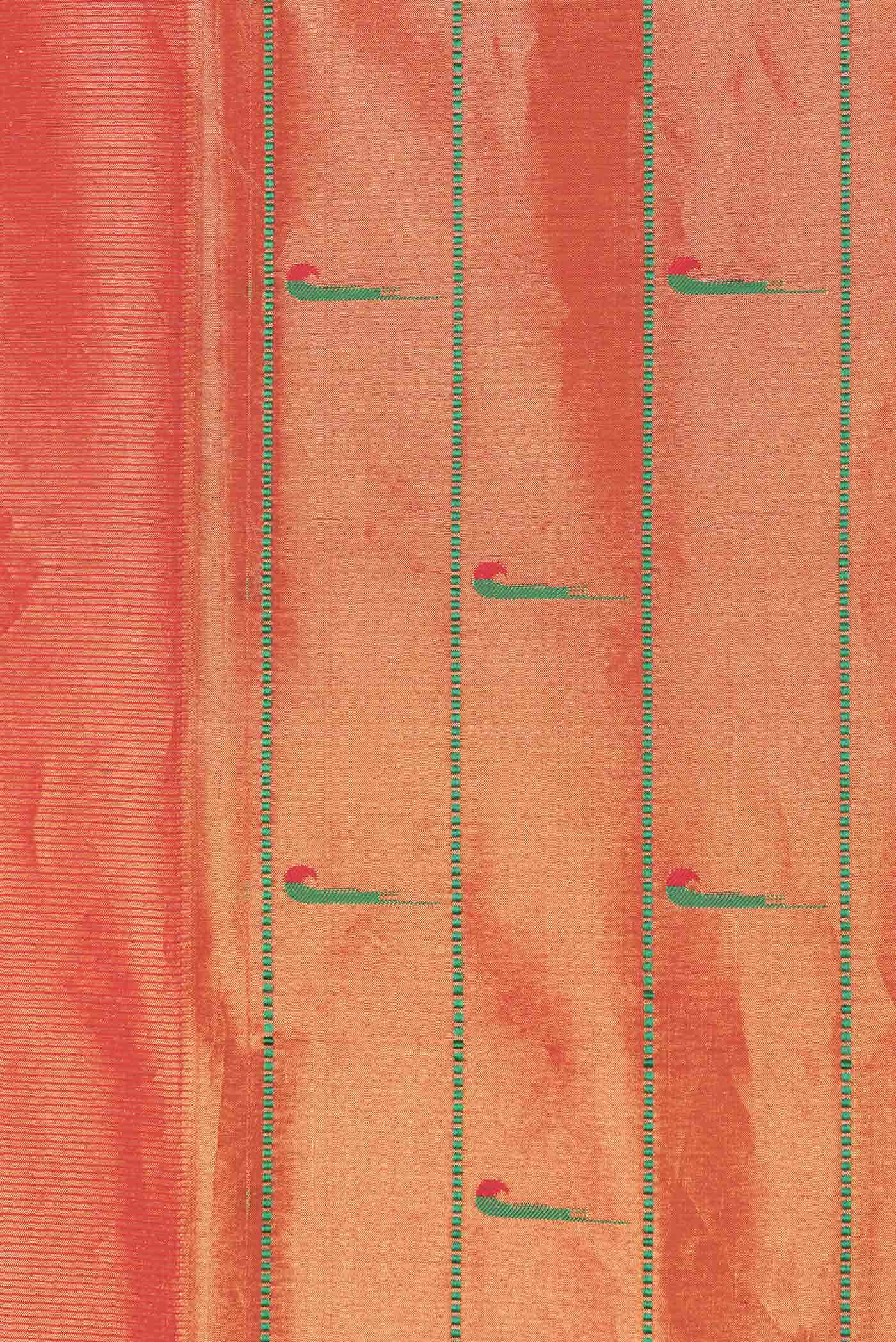 Red Dual Tone Paithani Silk Saree
