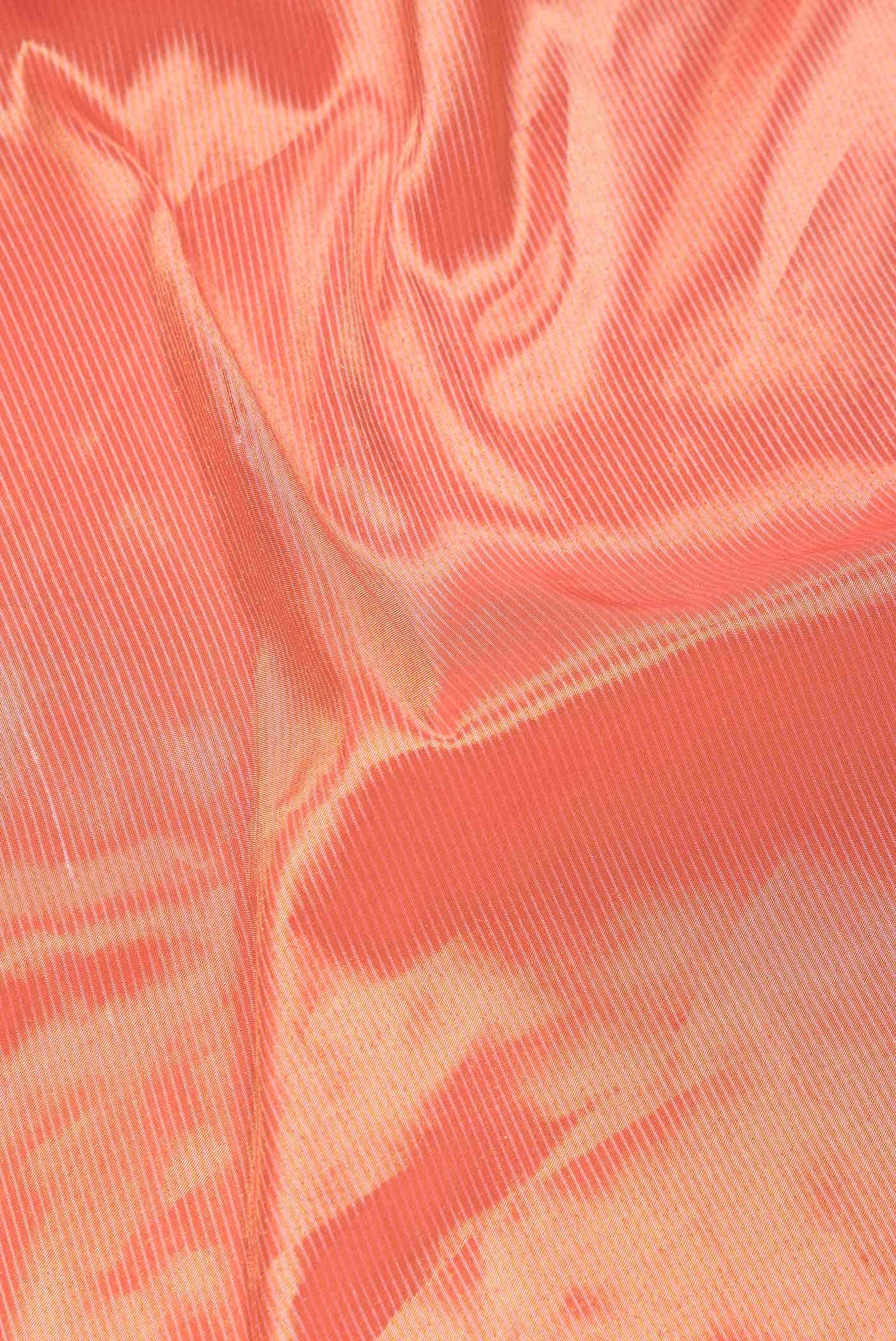 Peach Dual Tone Paithani Silk Saree