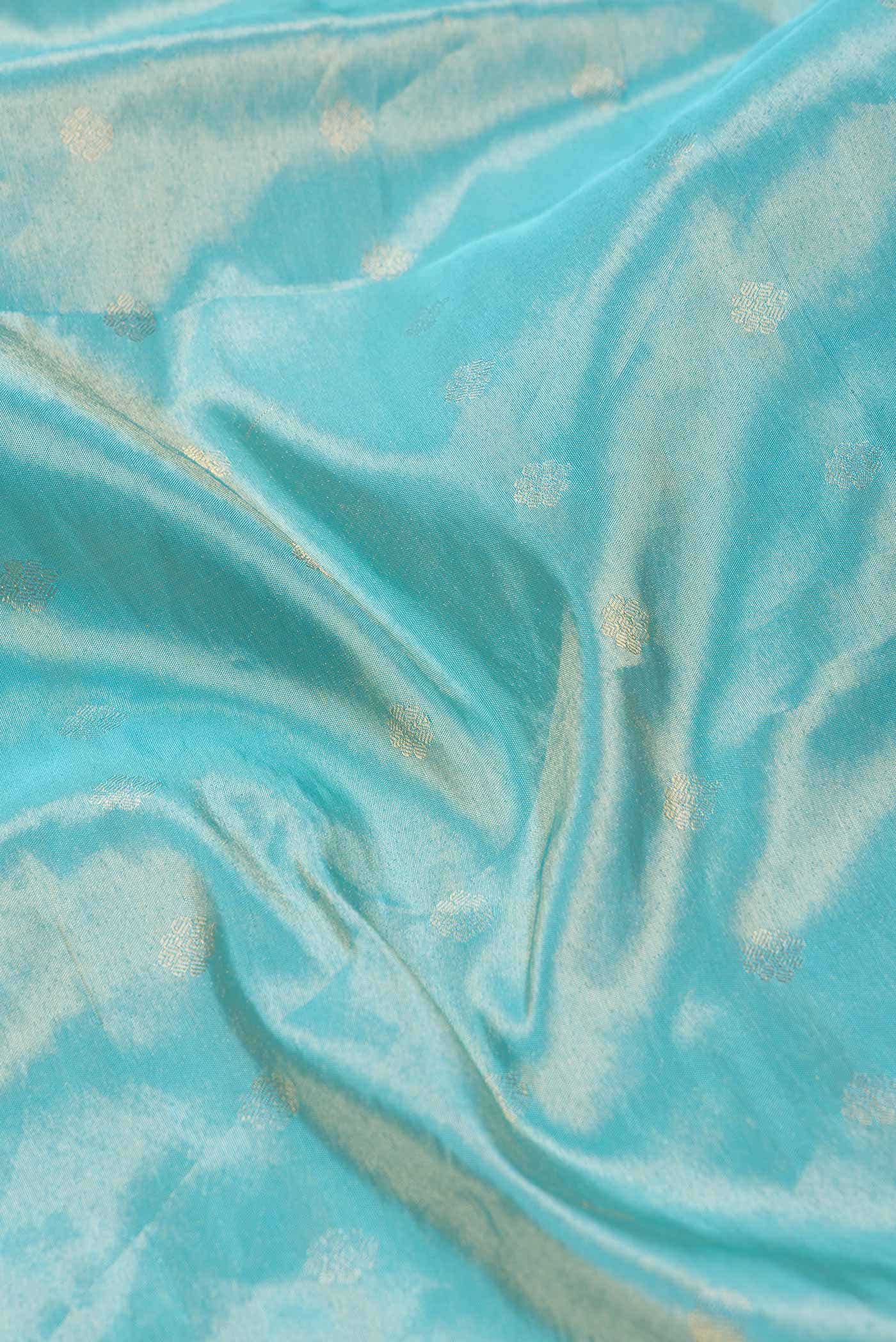 Sky Blue Dual Tone Paithani Silk Saree