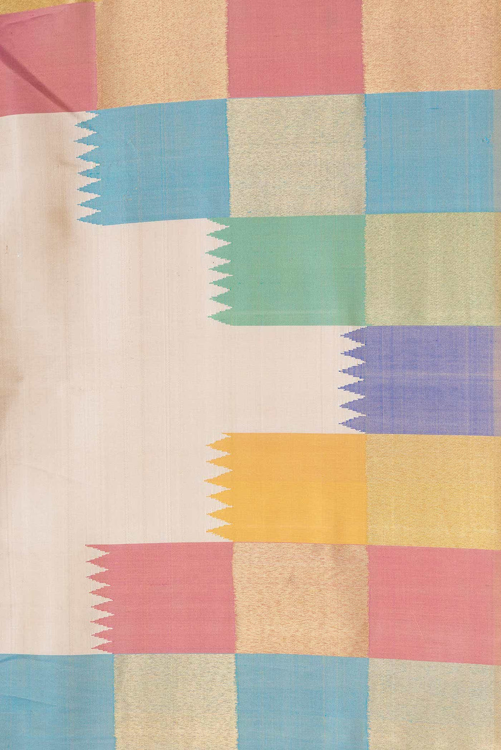 Pure Silk Pure Zari Beige Kanchipuram Saree