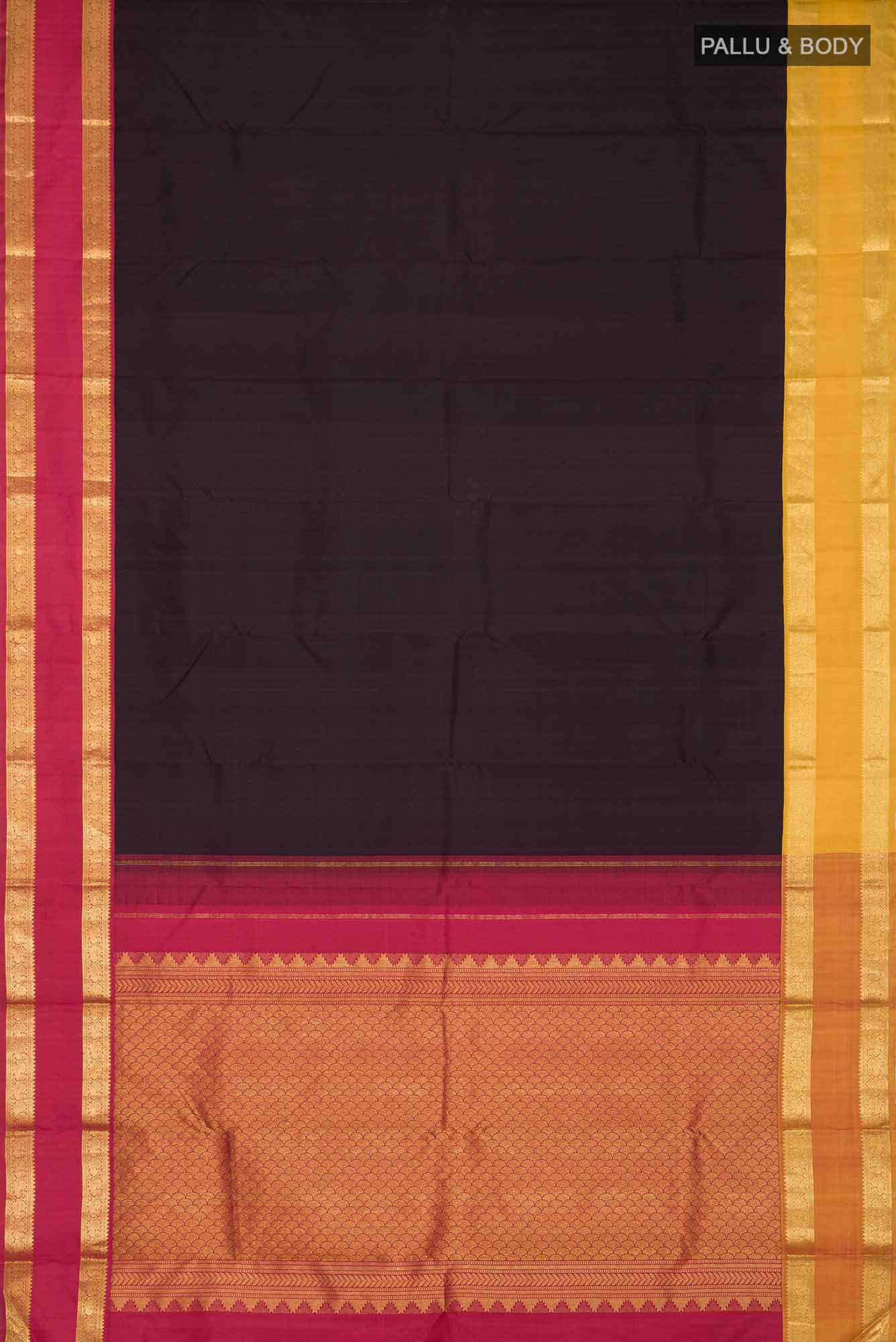 Black Kanchipuram Silk Saree