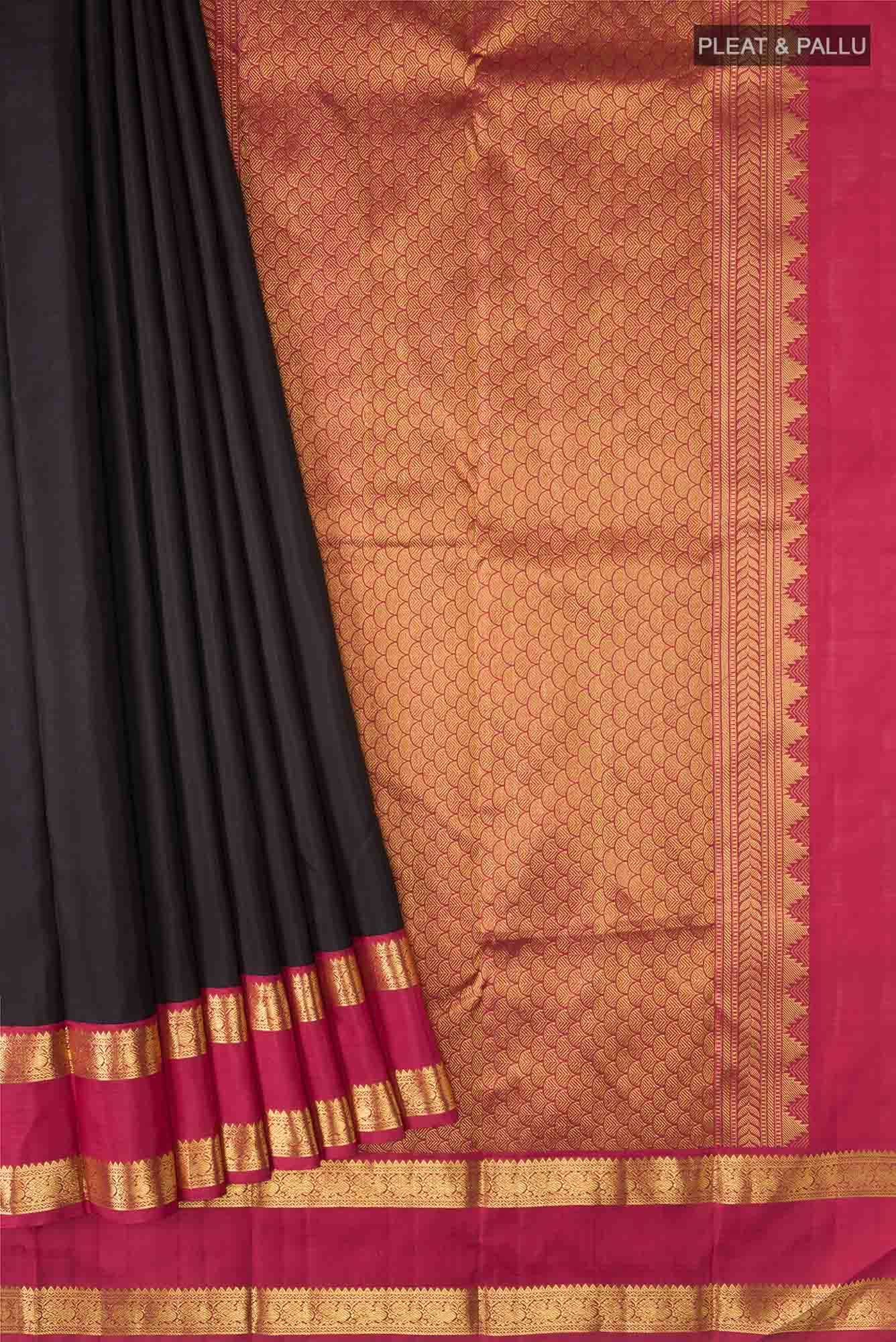 Black Kanchipuram Silk Saree