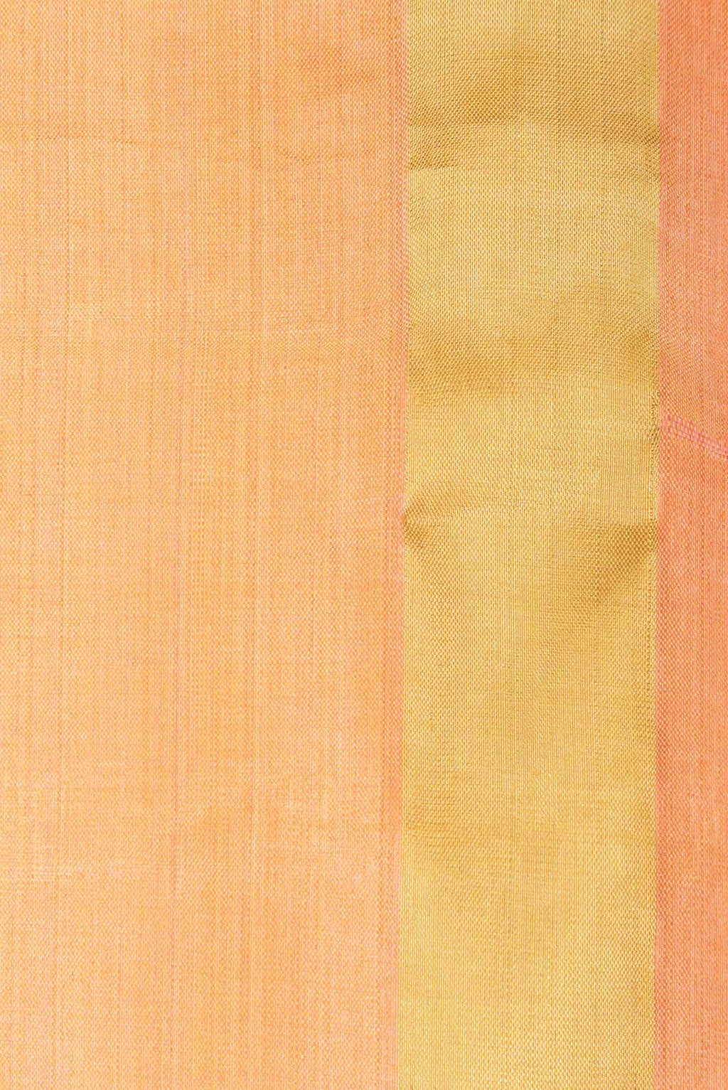 Brick Orange Tussar Silk Saree
