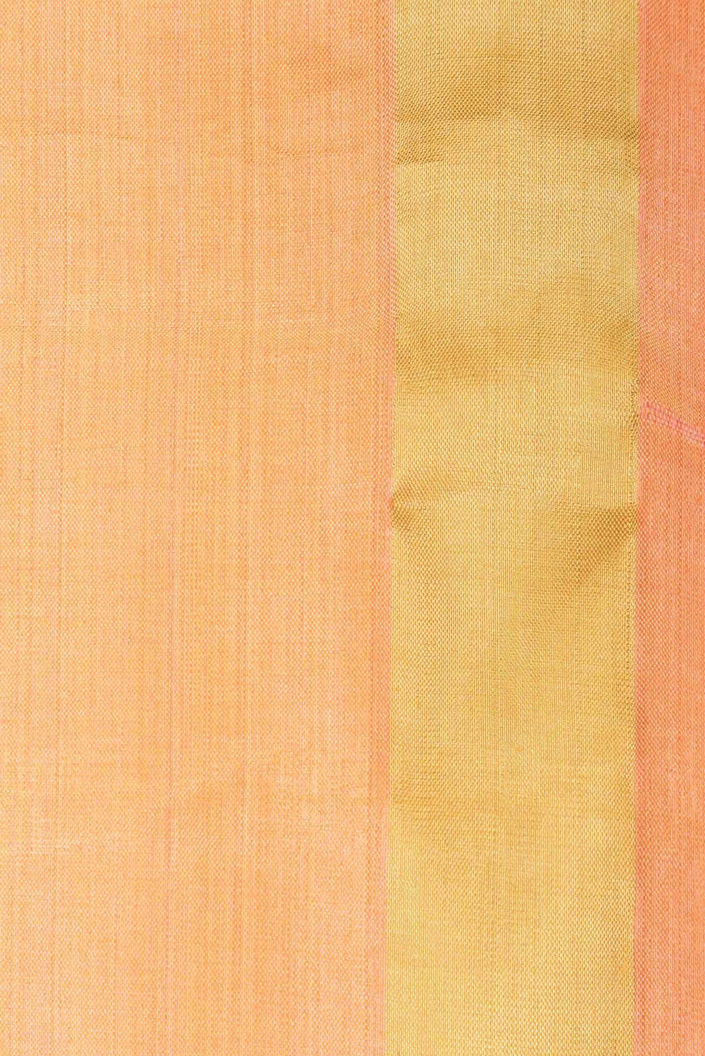 Brick Orange Tussar Silk Saree