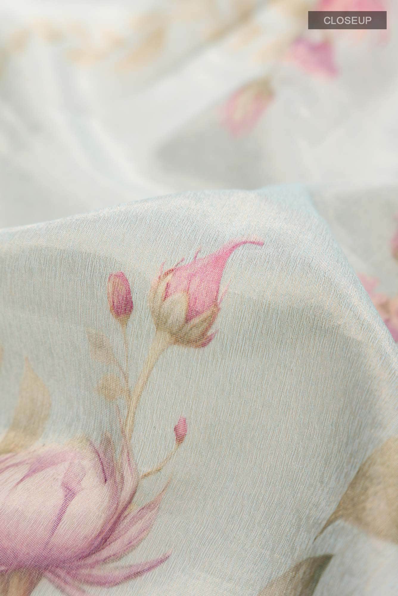Blue Tissue Silk Saree