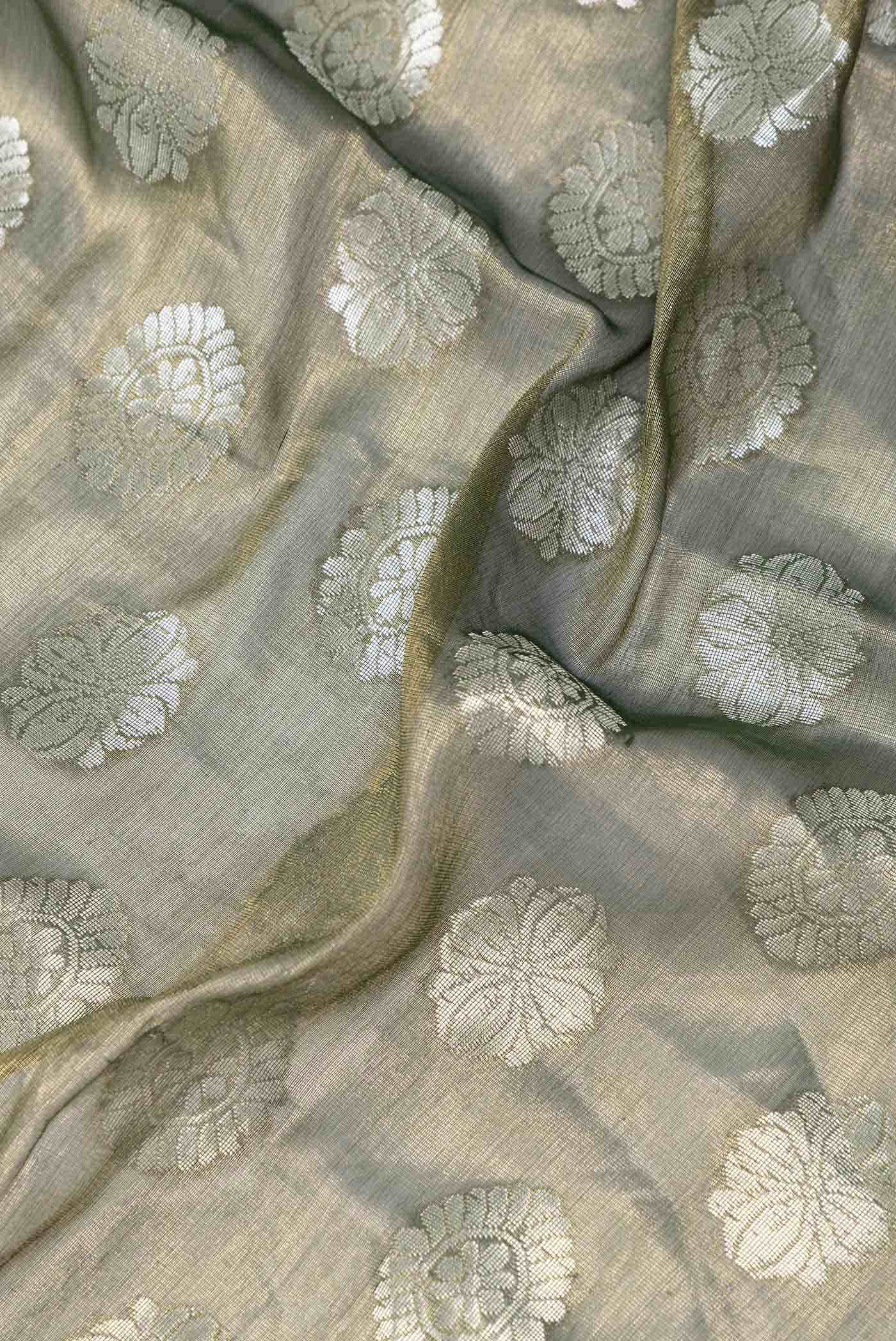 Green Dual Tone Tissue Silk Saree