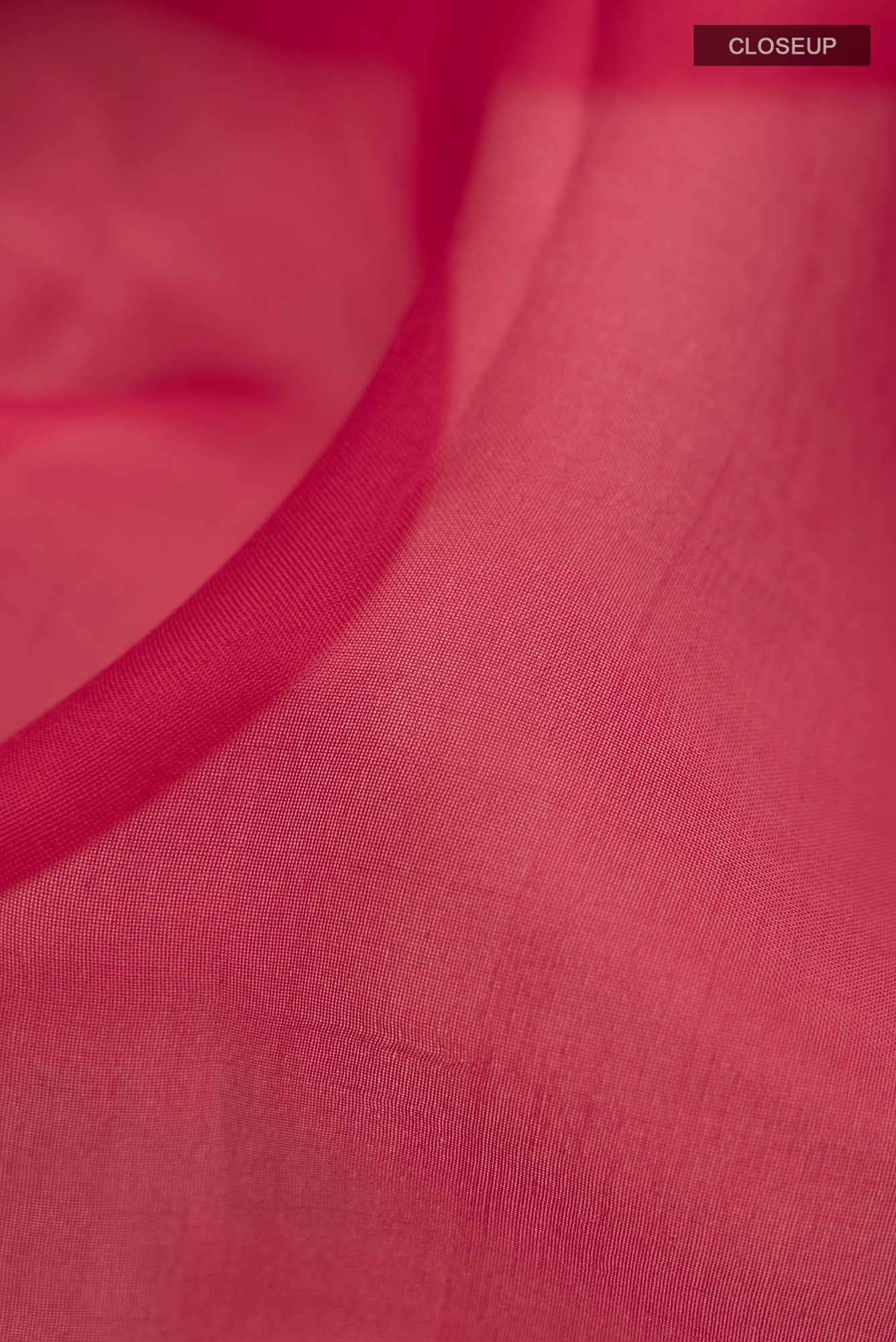 Red Organza Silk Saree