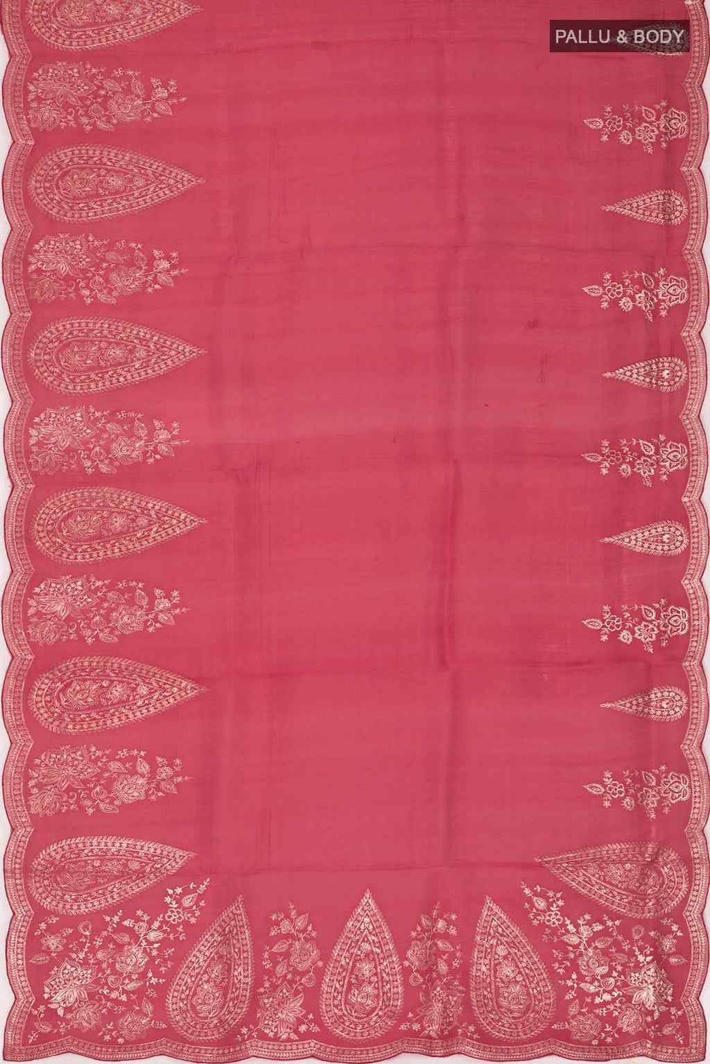 Red Organza Silk Saree