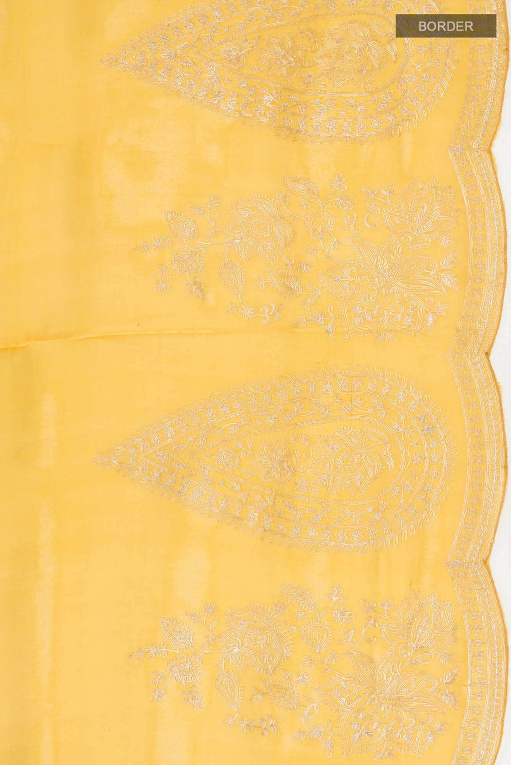 Yellow Organza Silk Saree