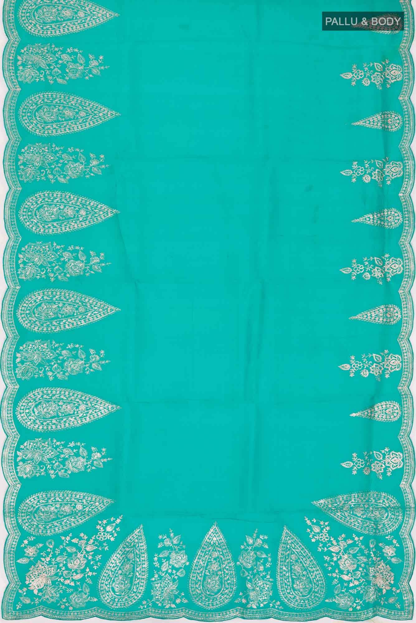 Green Organza Silk Saree