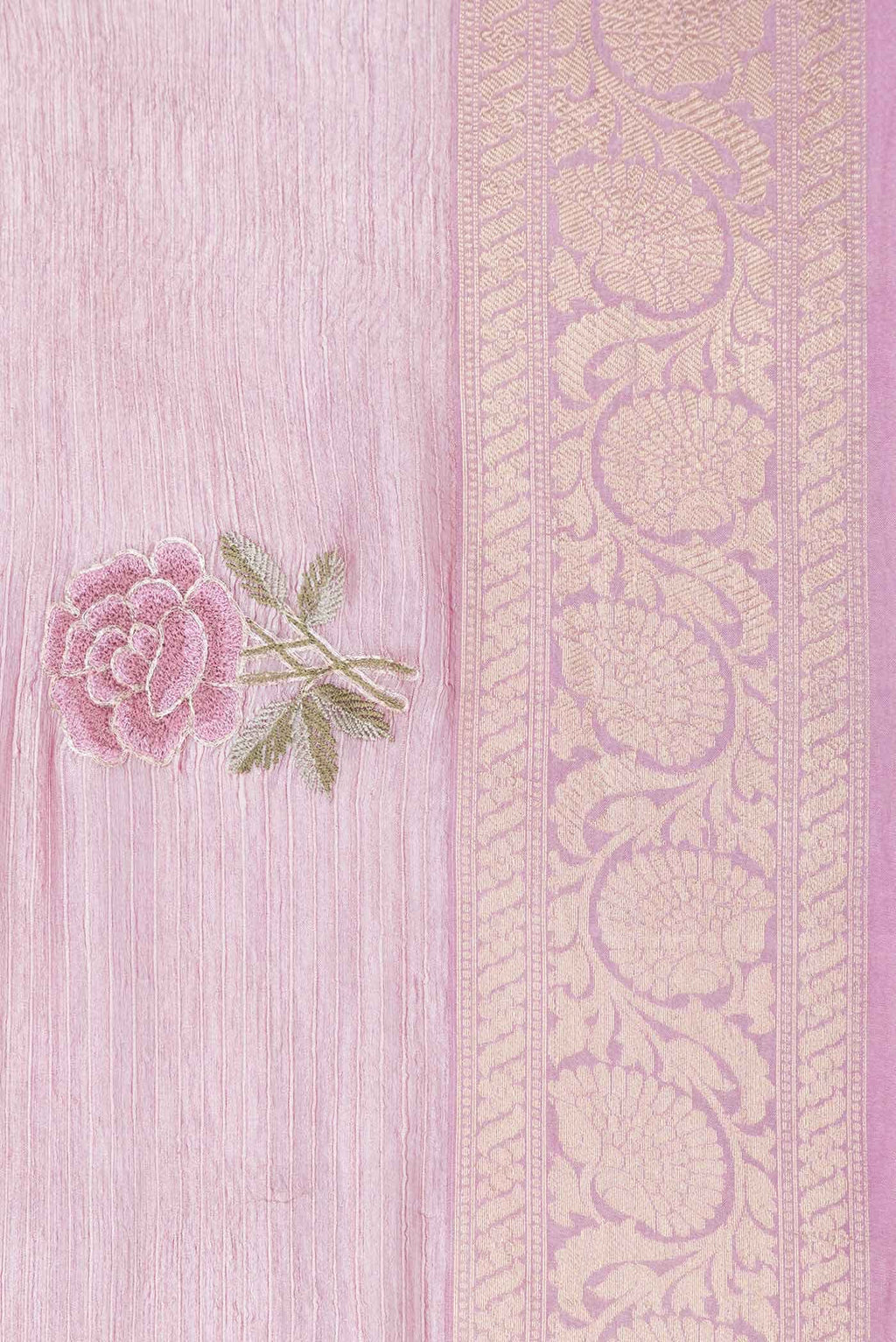 Pink Dual Tone Tissue Silk Saree