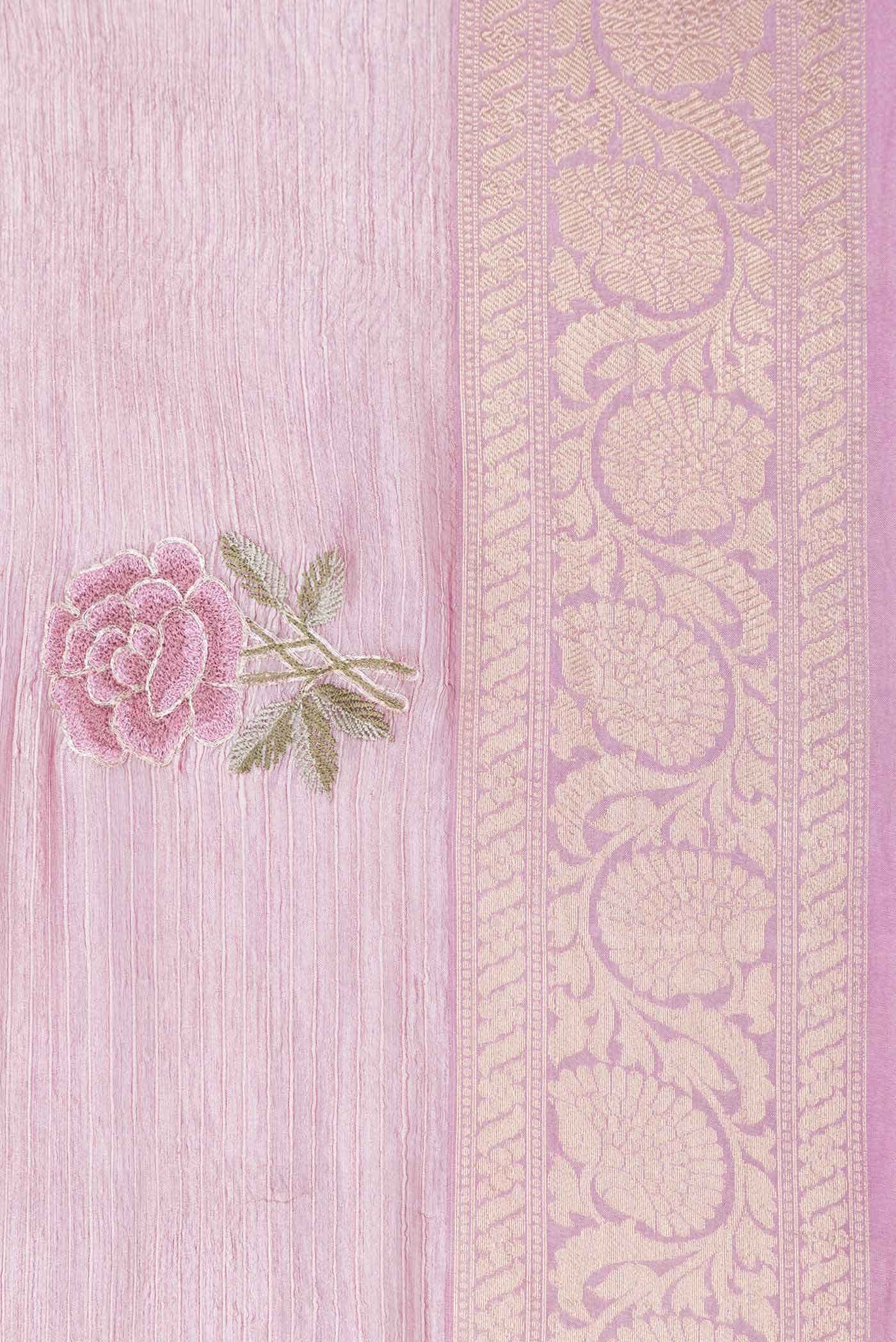 Pink Dual Tone Tissue Silk Saree