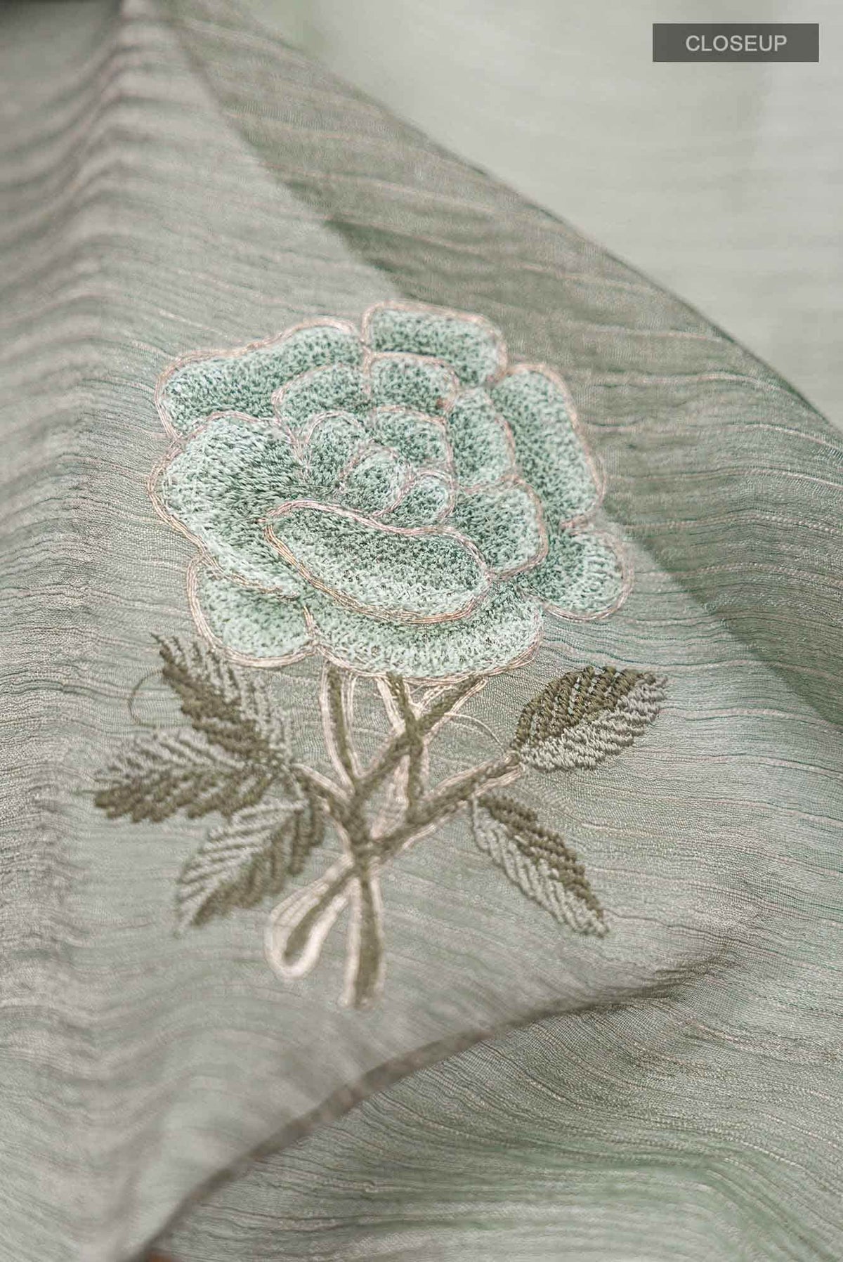 Grey Organza Silk Saree