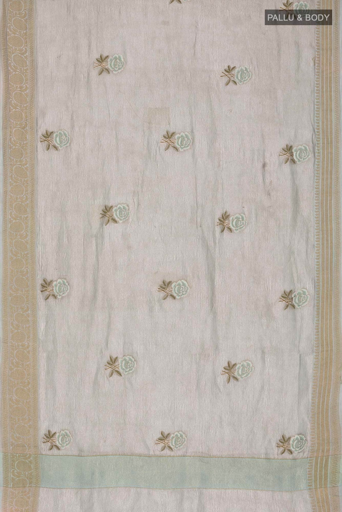 Grey Organza Silk Saree