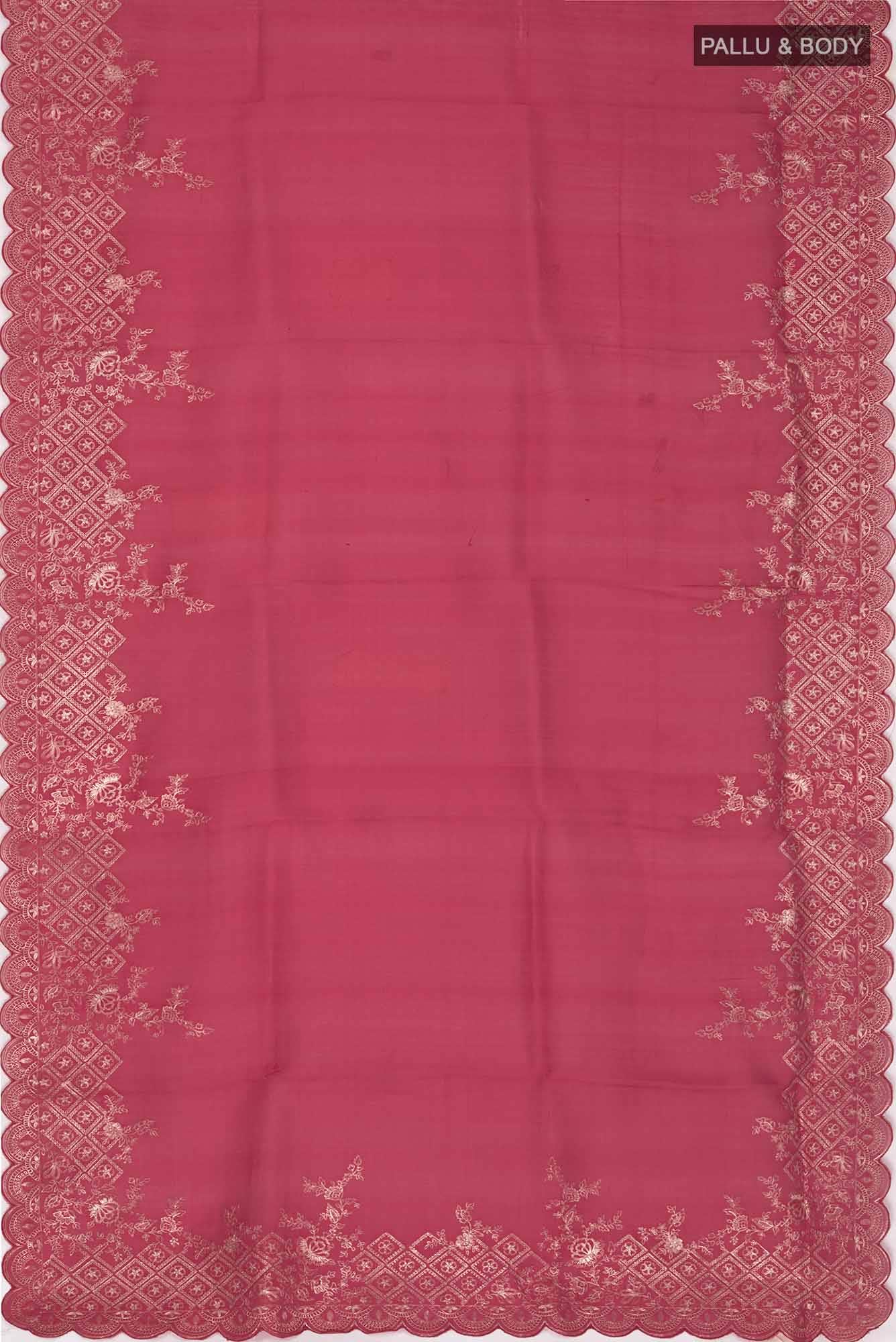 Red Organza Silk Saree
