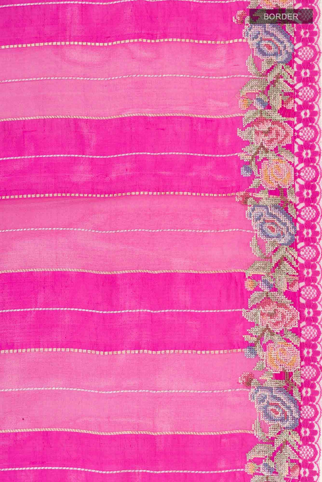 Pink Organza Silk Saree