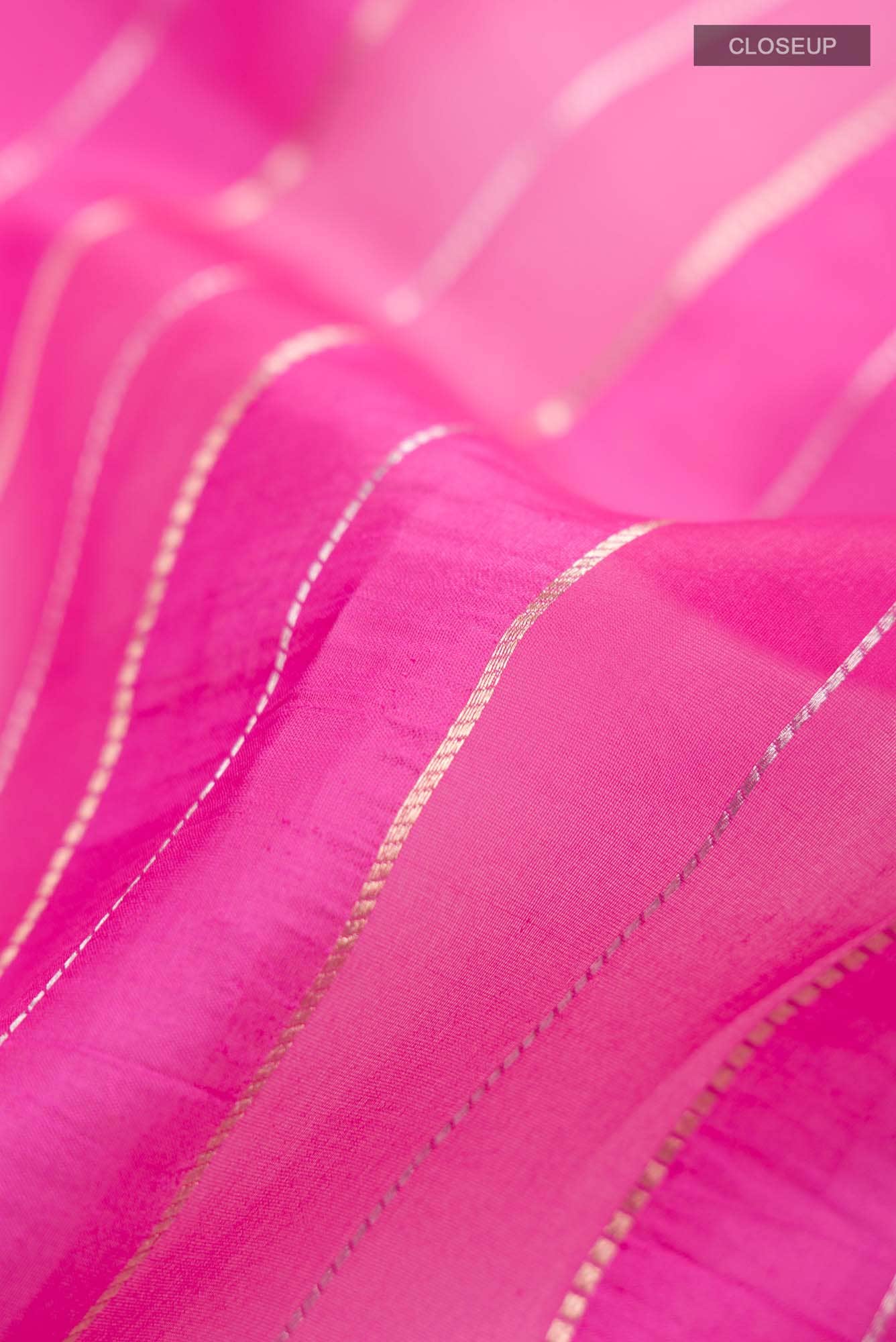 Pink Organza Silk Saree
