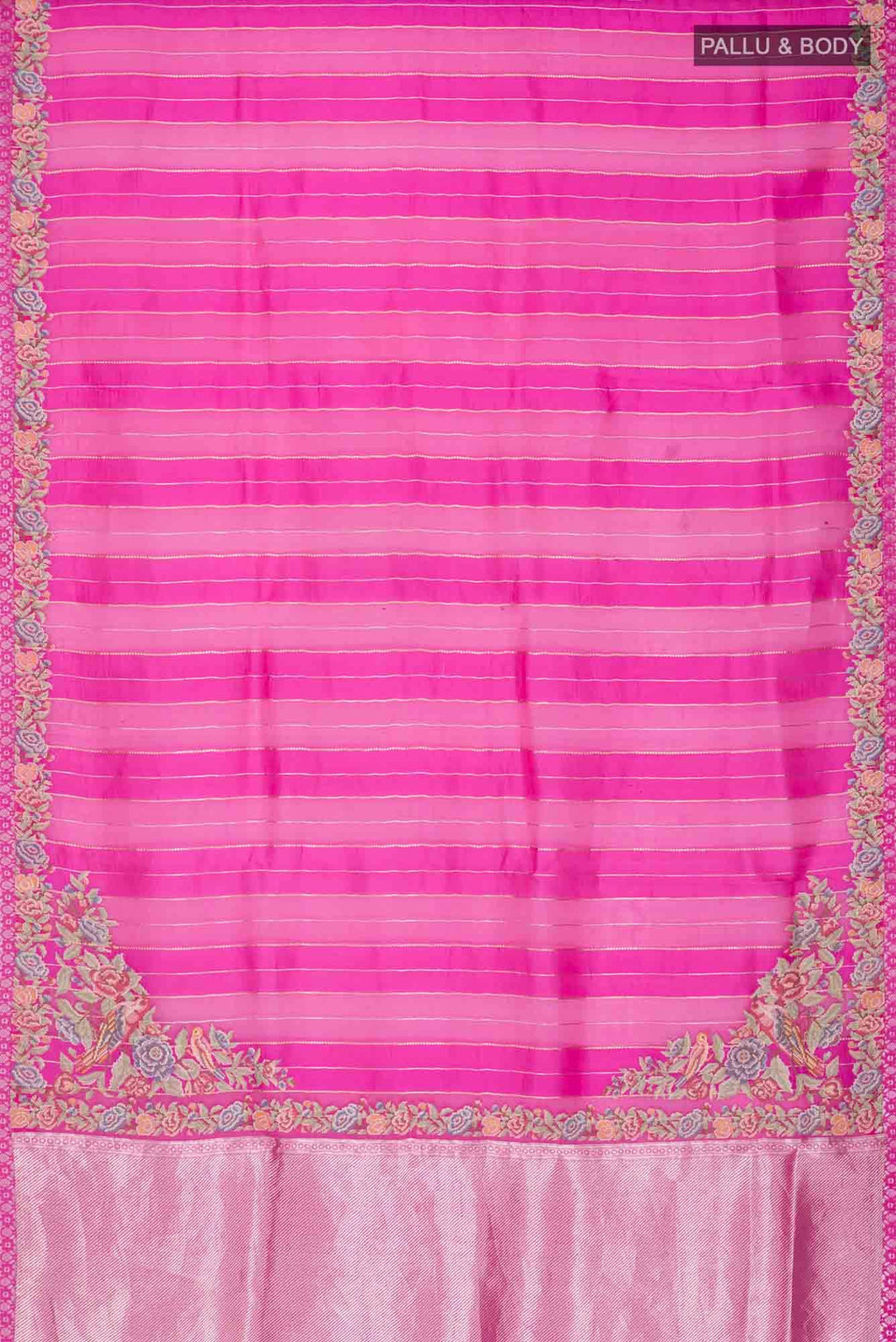 Pink Organza Silk Saree