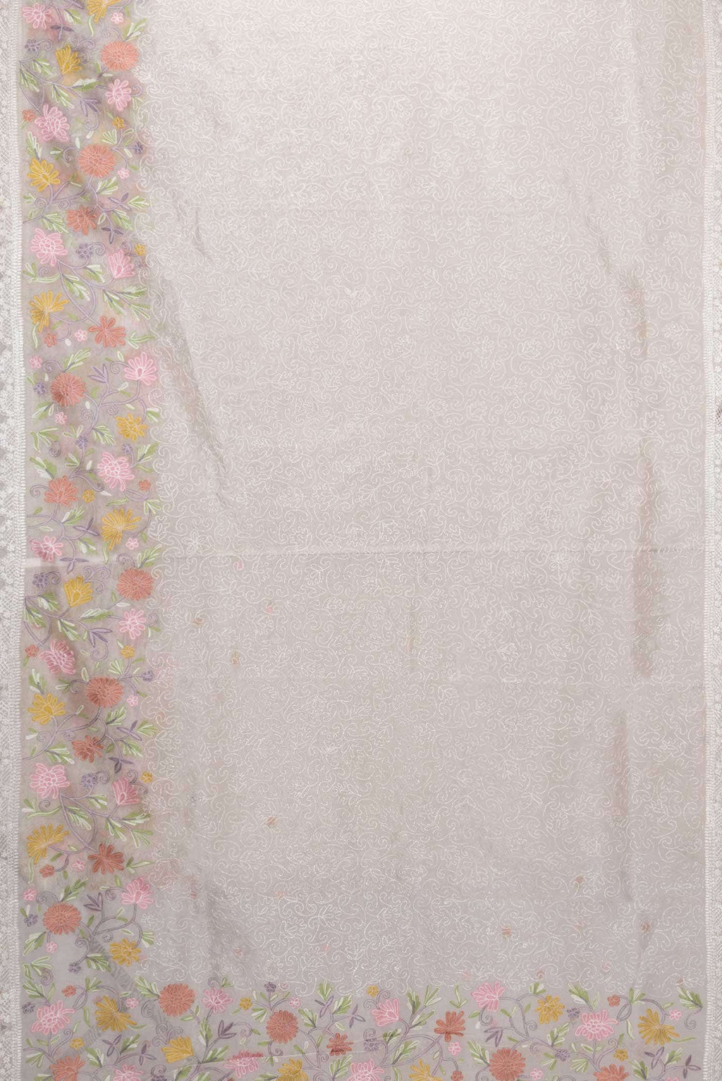Beige Dual Tone Tissue Silk Saree