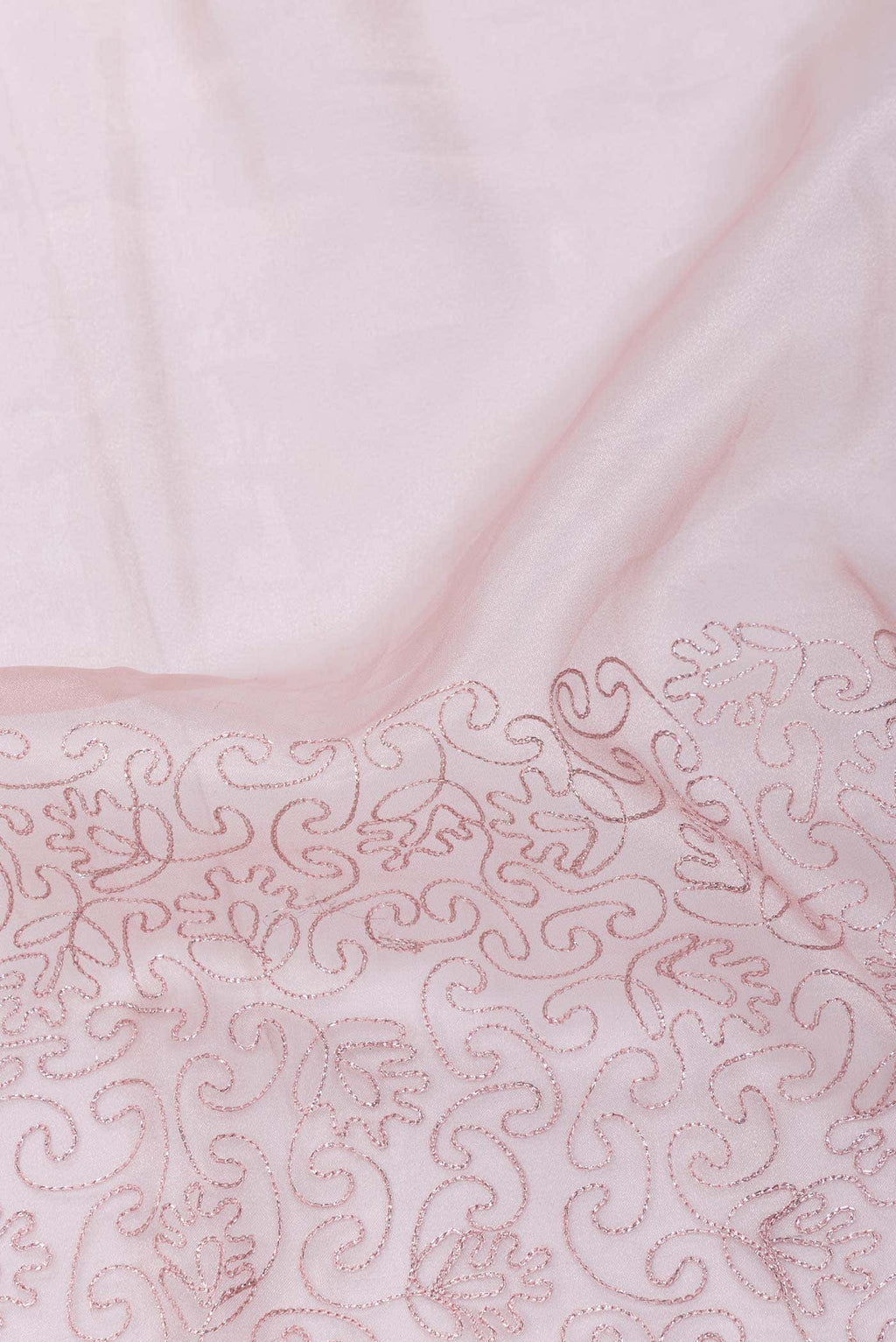 Rose Gold Dual Tone Tissue Silk Saree