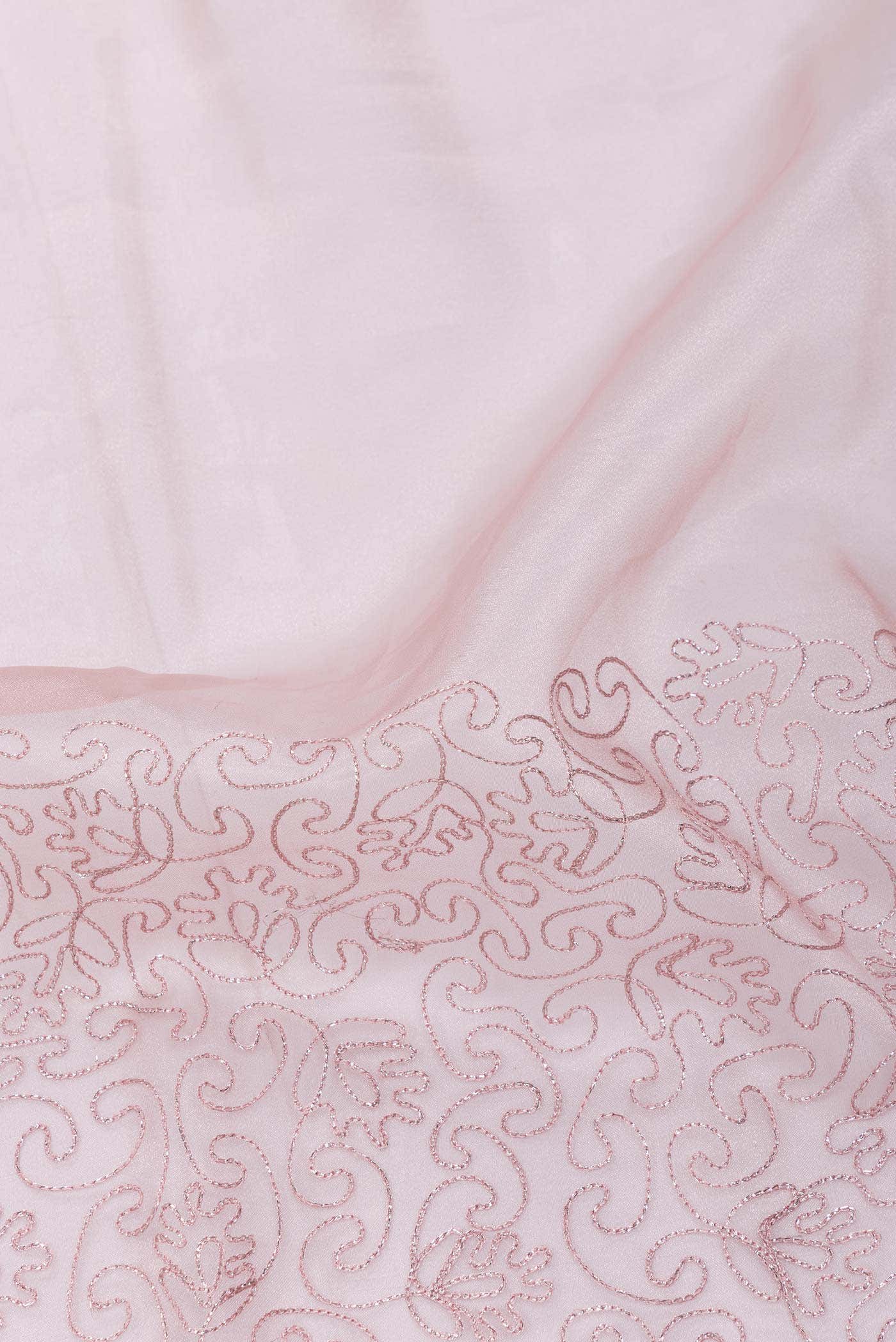 Rose Gold Dual Tone Tissue Silk Saree