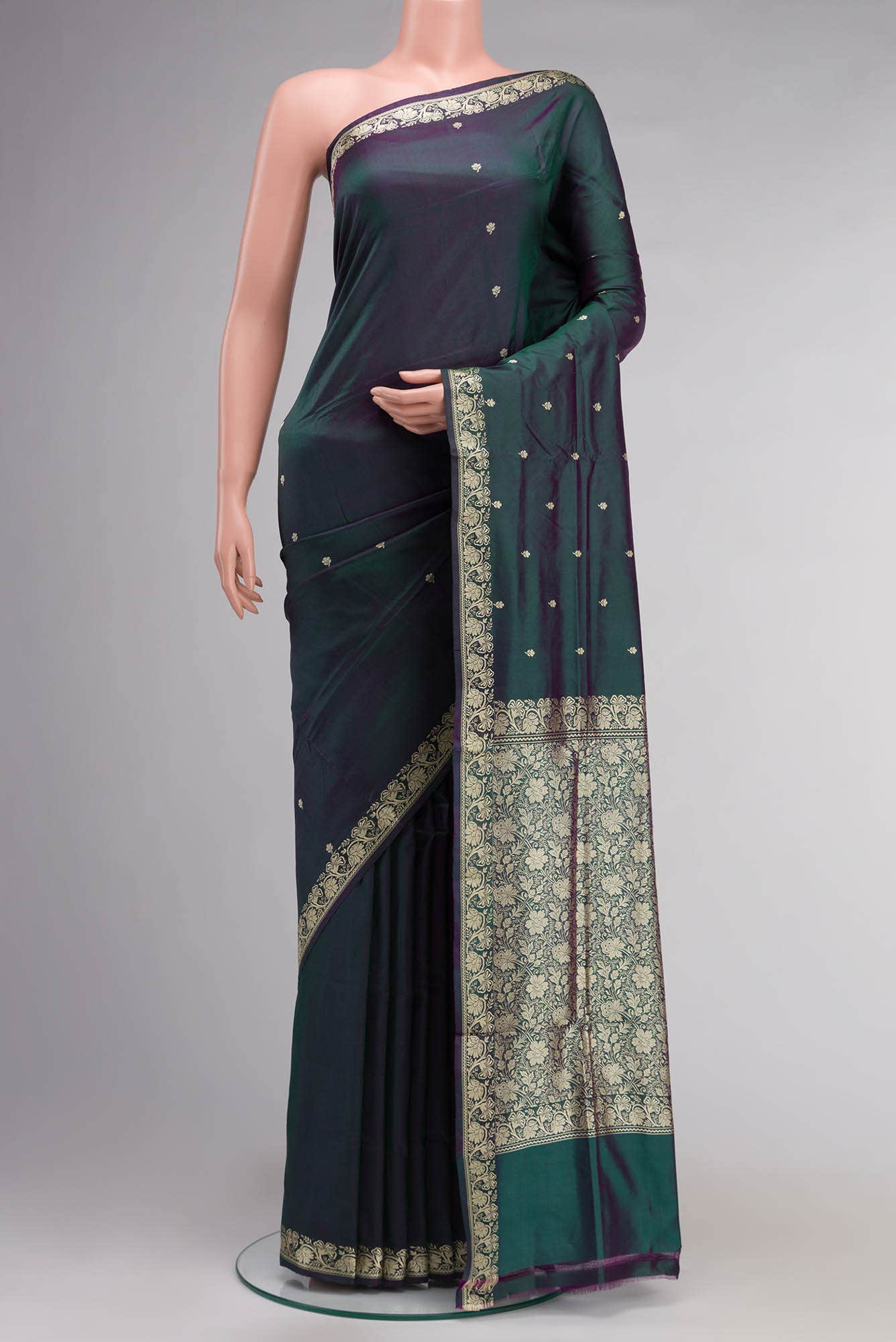 Green Banarasi Silk Saree