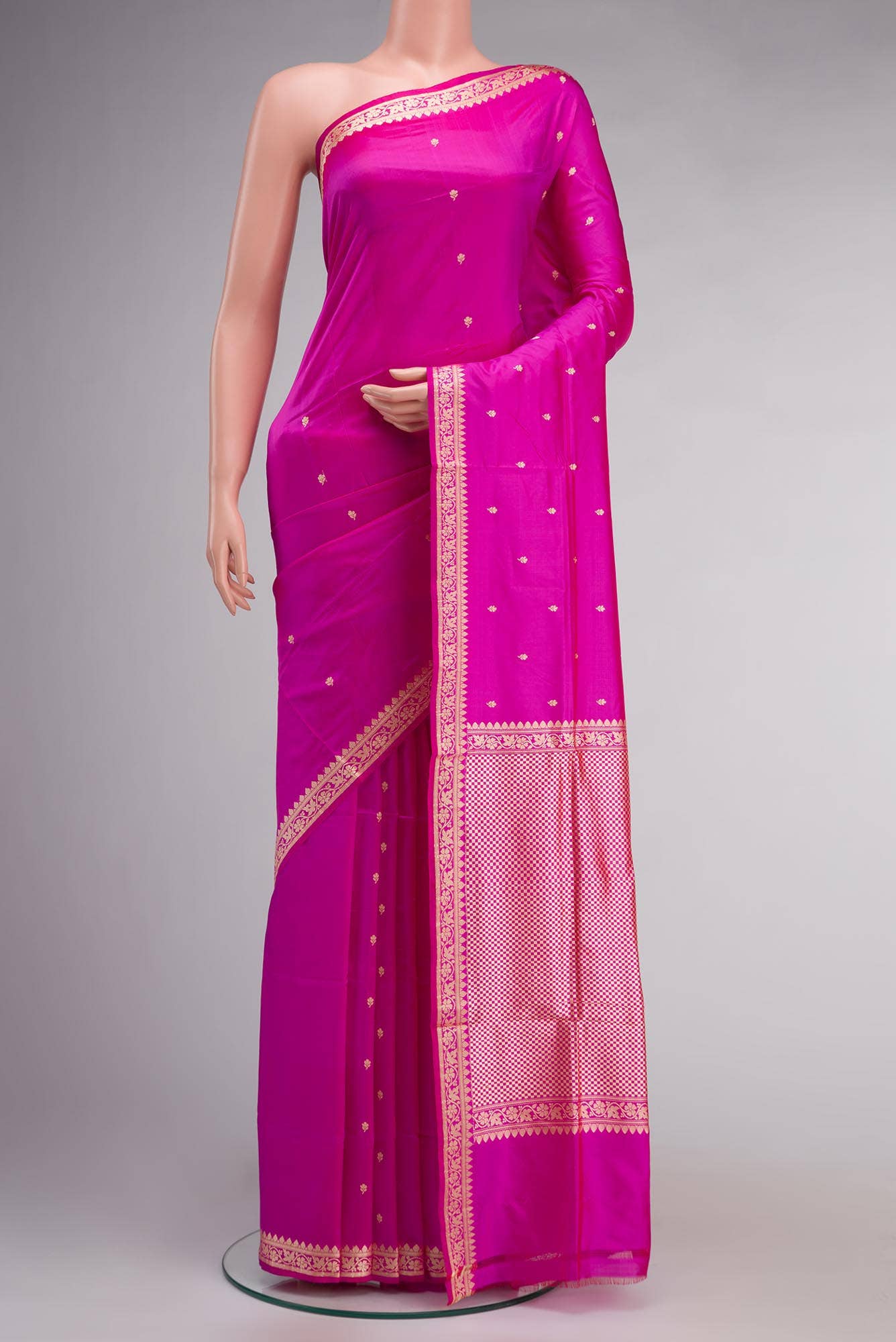 Pink Banarasi Silk Saree
