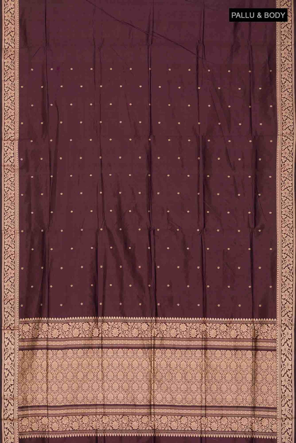 Brown Banarasi Katan Silk Saree