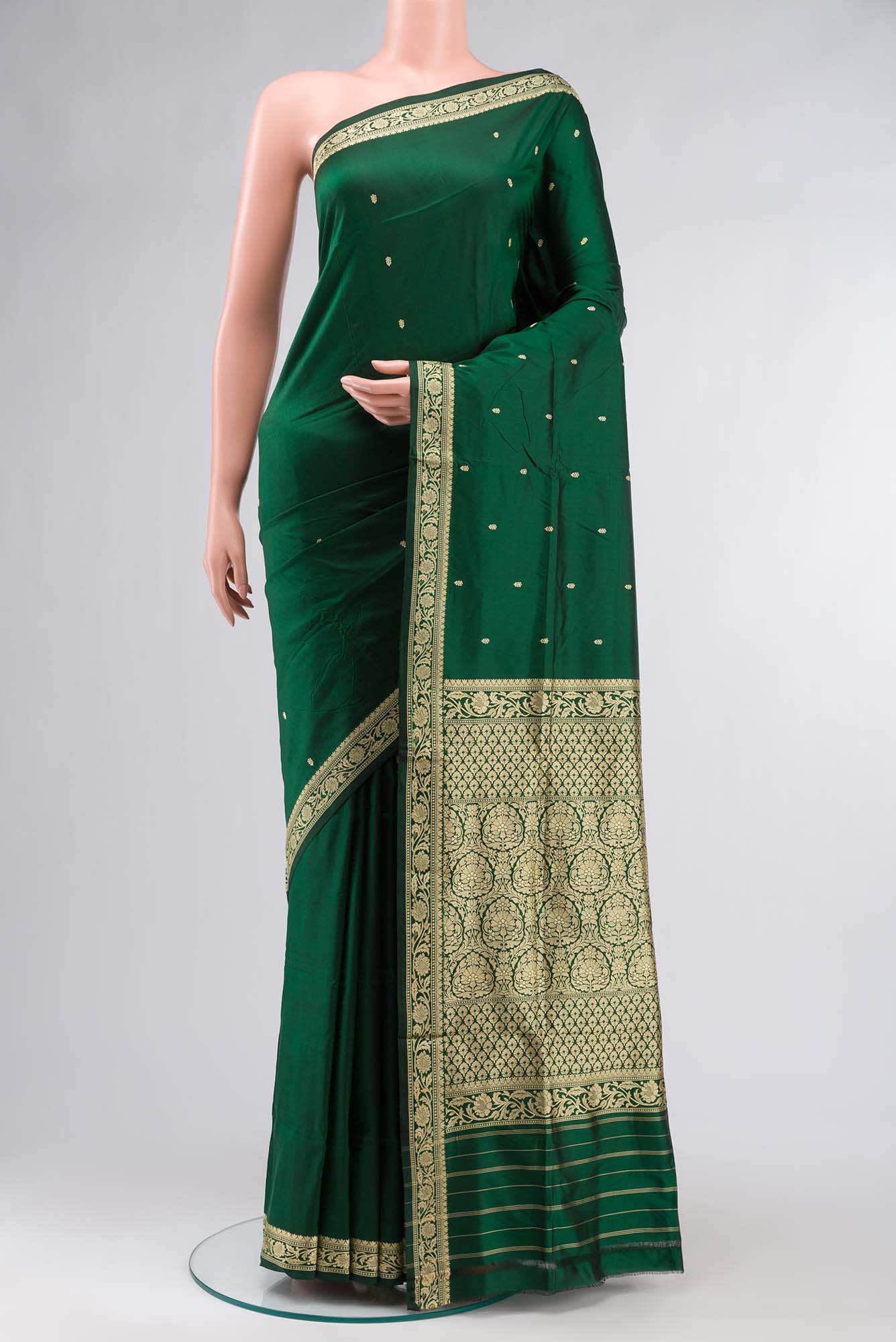 Green Banarasi Silk Saree