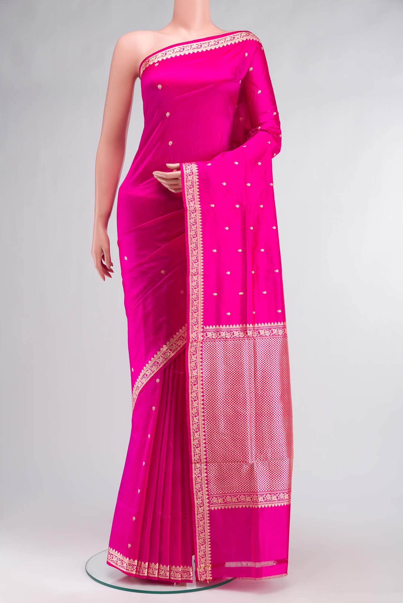 Pink Banarasi Katan Silk Saree